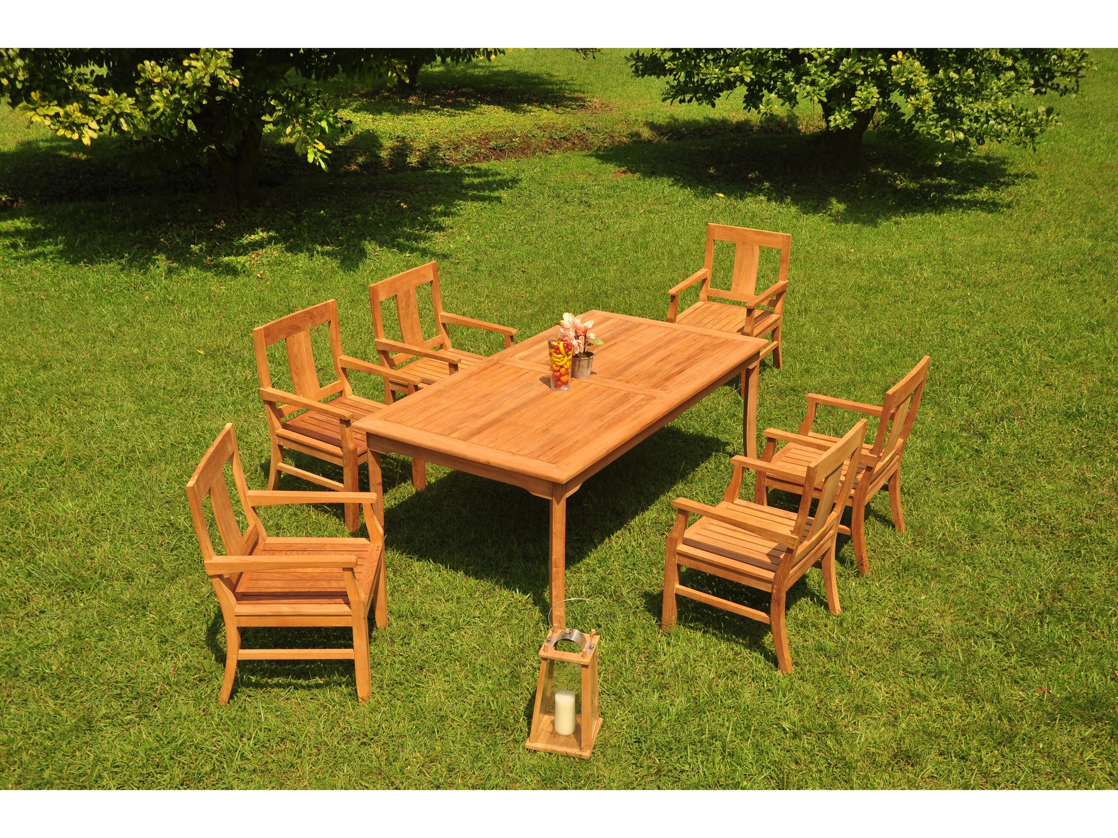 Teak Smith 7 Piece 83" Rectangular Dining Set