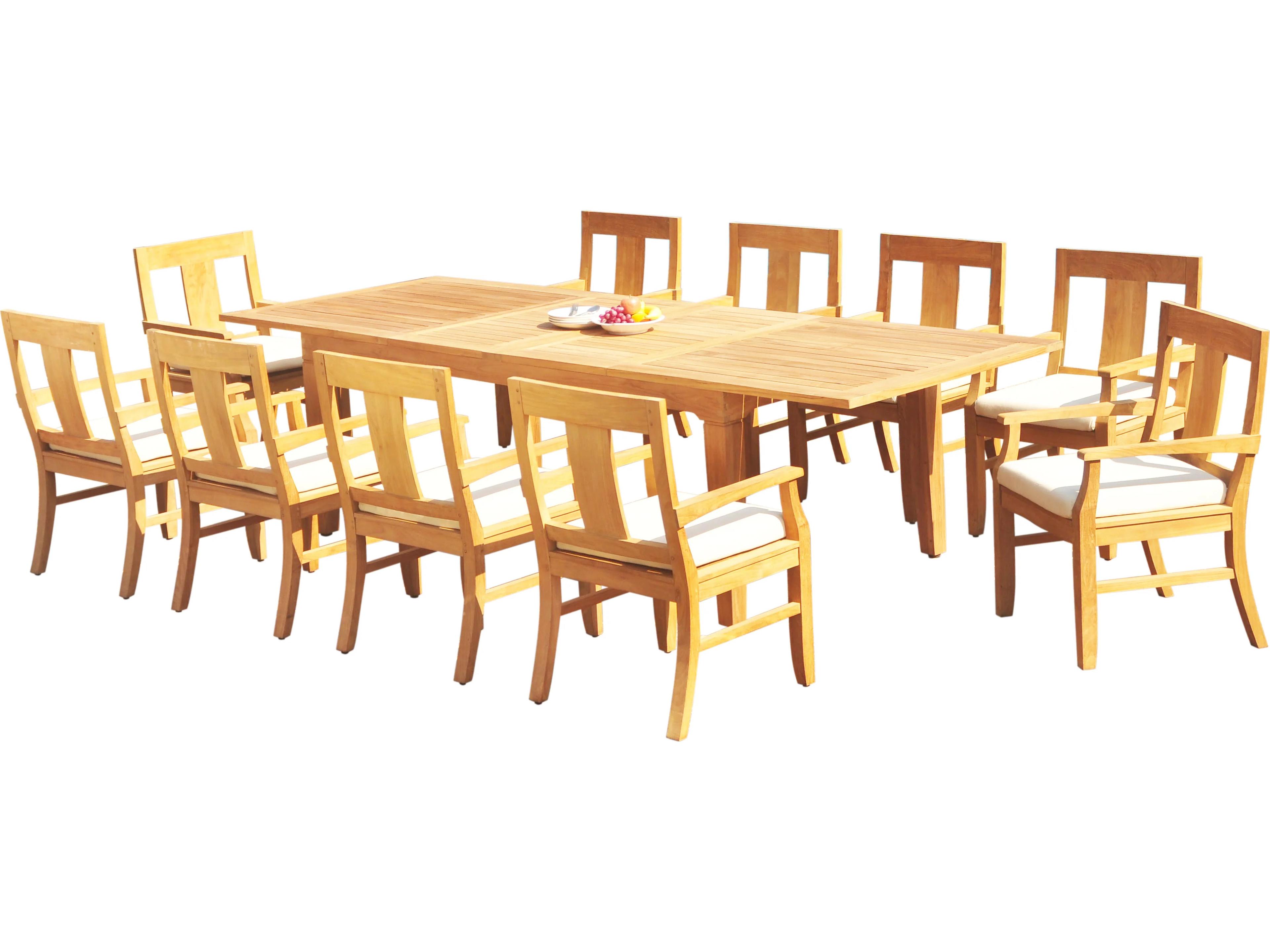 Teak Smith 11 Pieces 122" Caranas Rectangular Dining Set