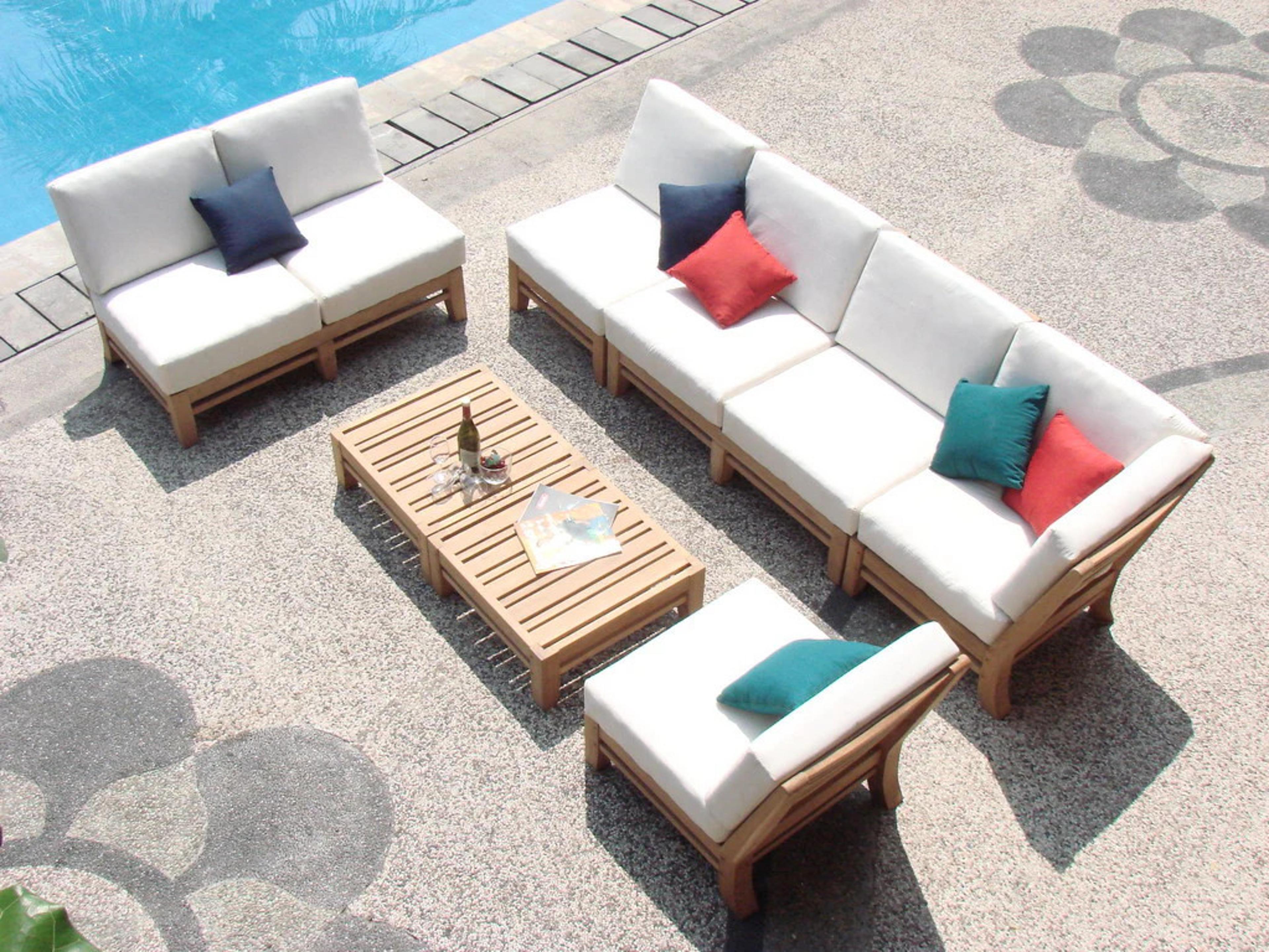 Teak Smith Delmar 6 Pieces Sectional Lounge Set