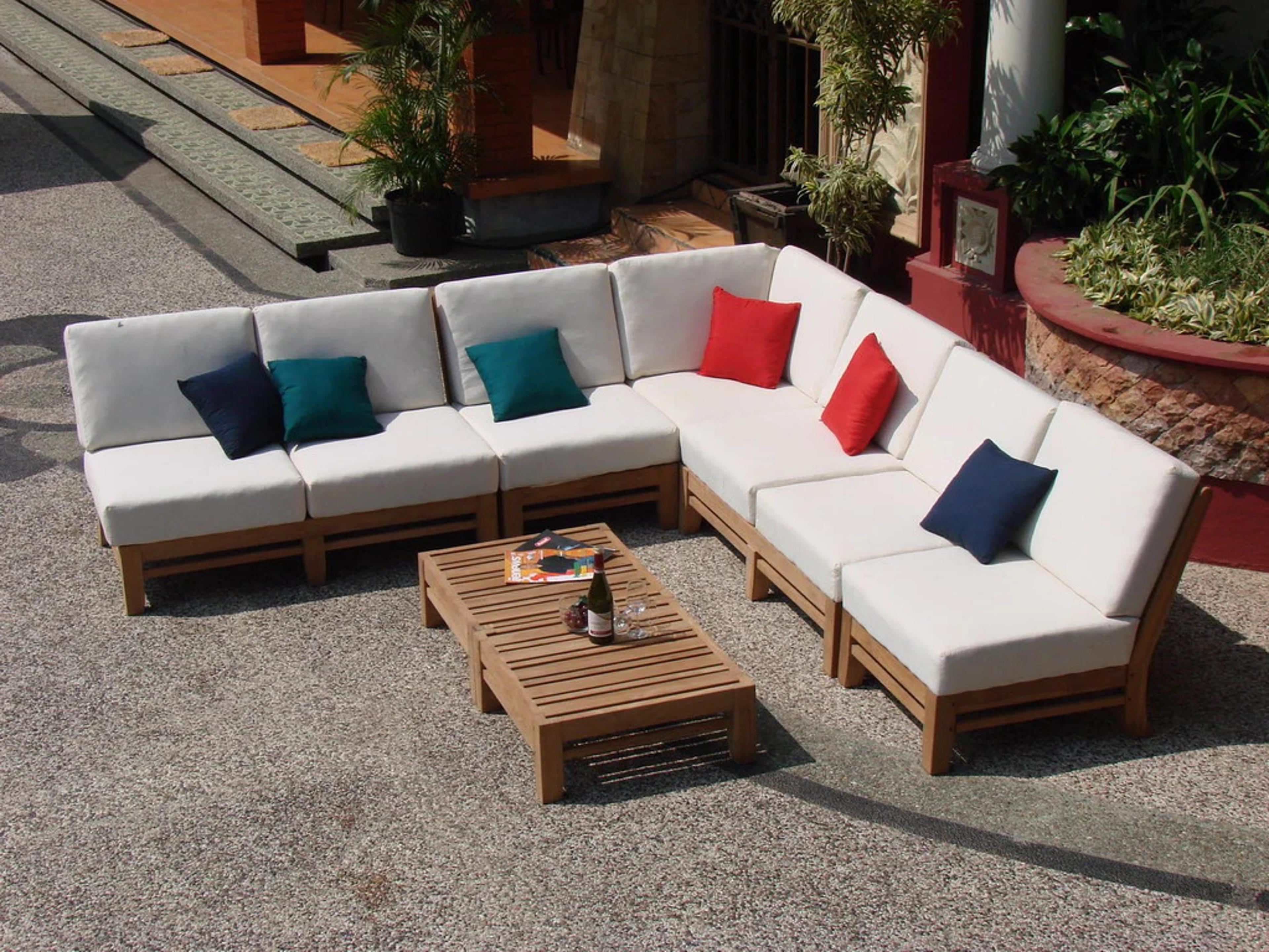 Teak Smith Delmar 6 Pieces Sectional Lounge Set