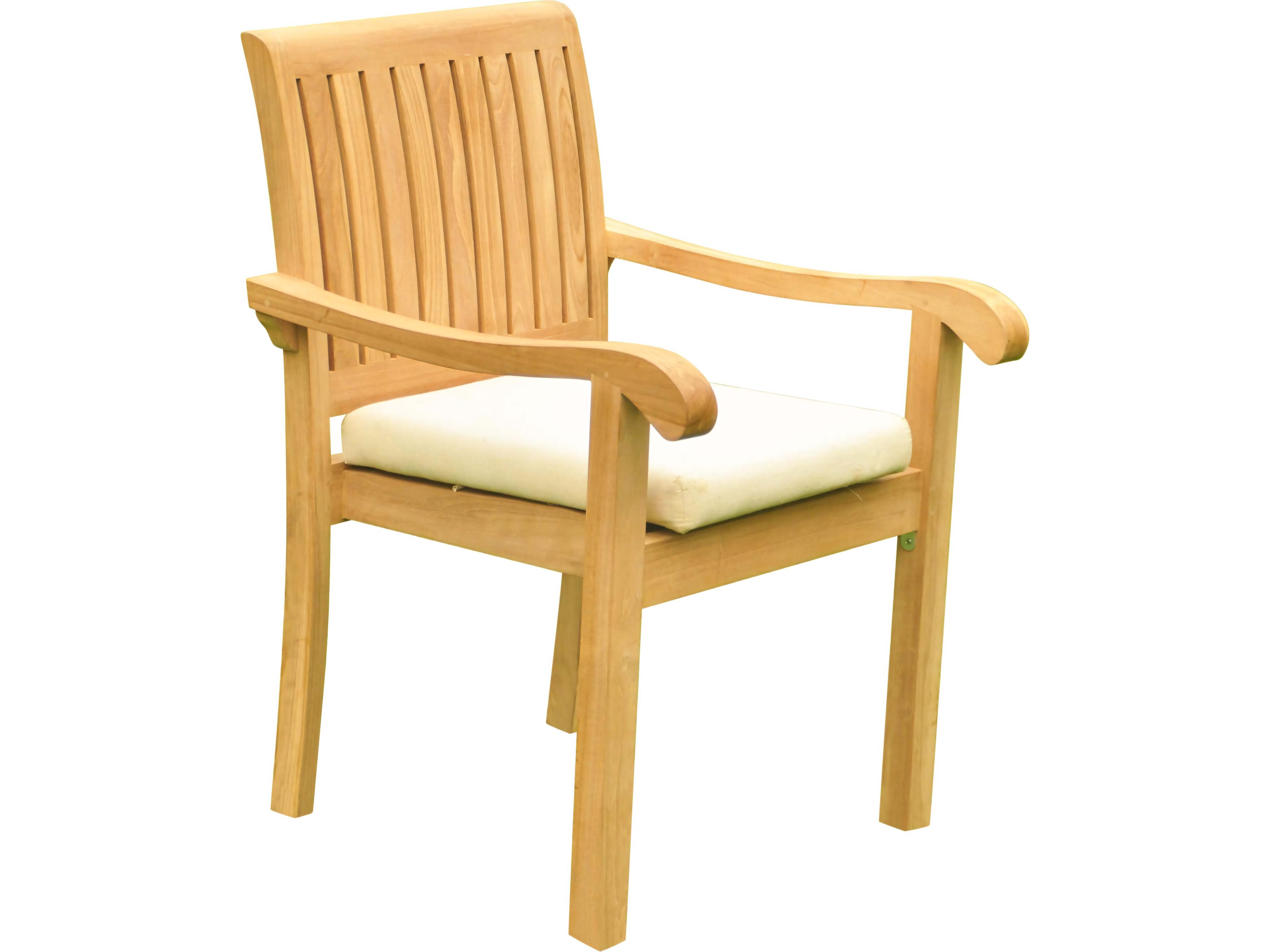 Teak Smith Napa Stacking Captain Dining Arm Chair