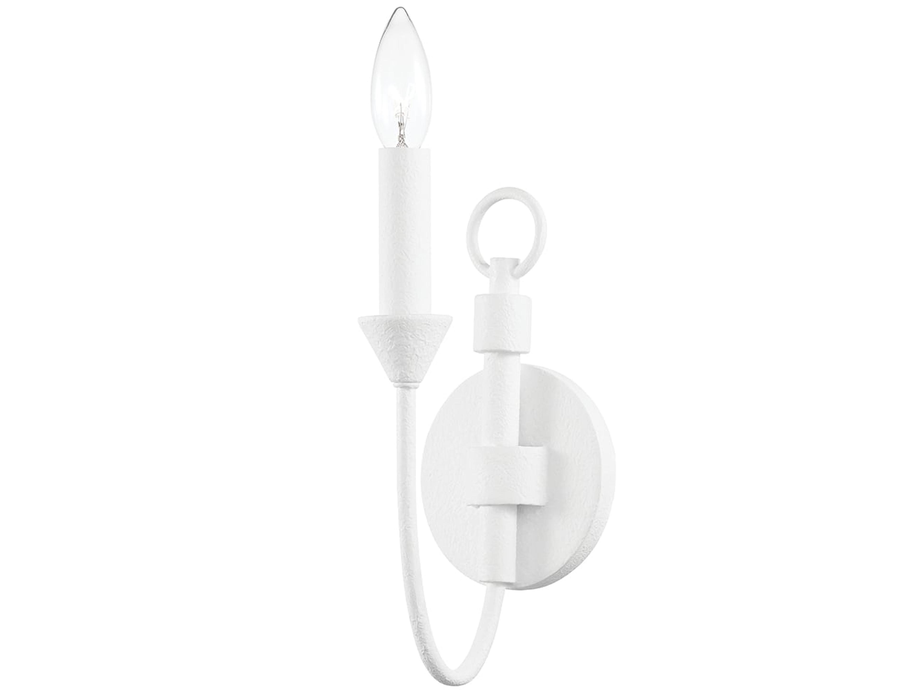 Troy Lighting Cate 1-Light White Wall Sconce