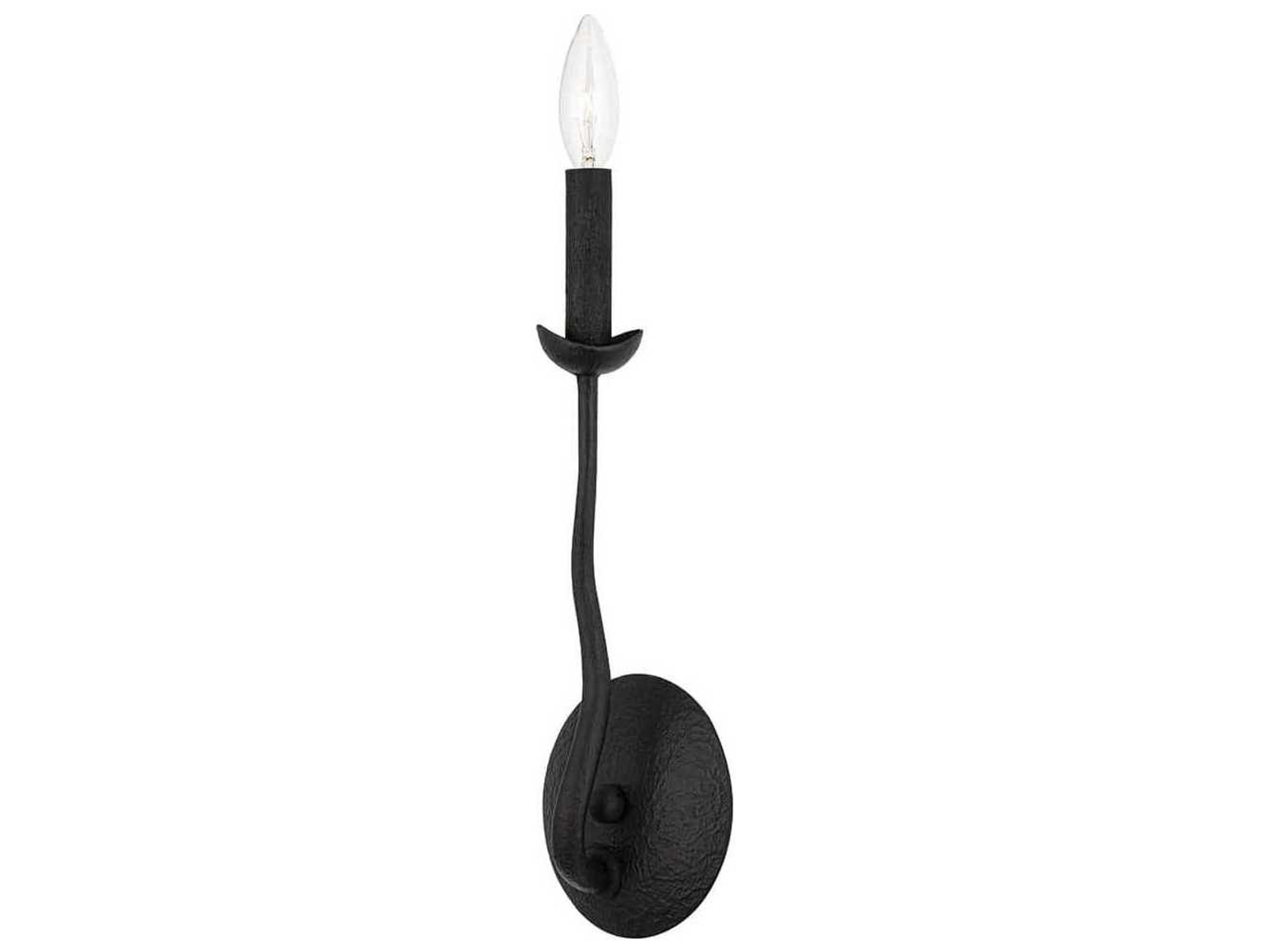 Troy Lighting Reign 1-Light Black Wall Sconce