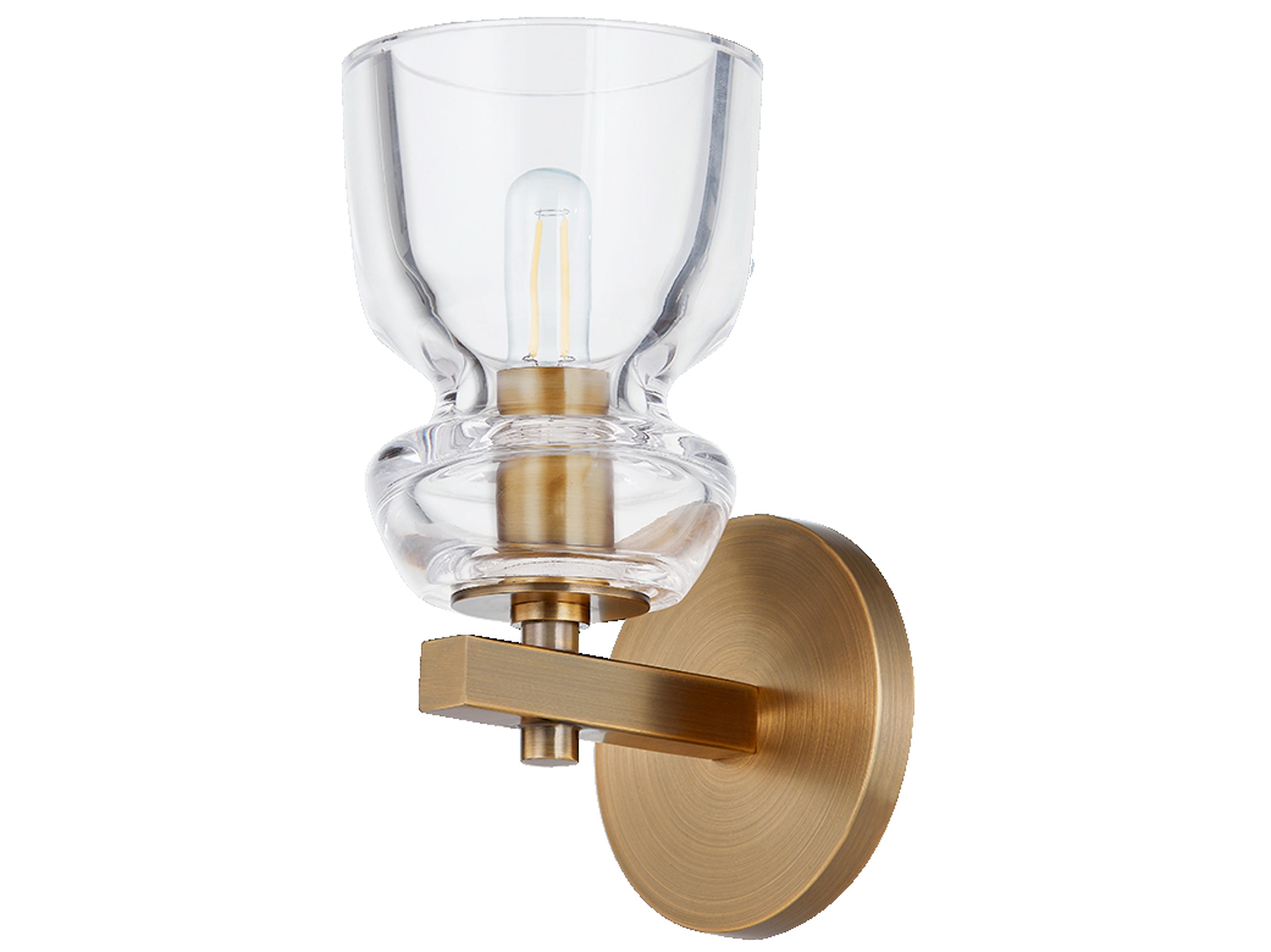 Trey 1-Light Patina Brass Wall Sconce