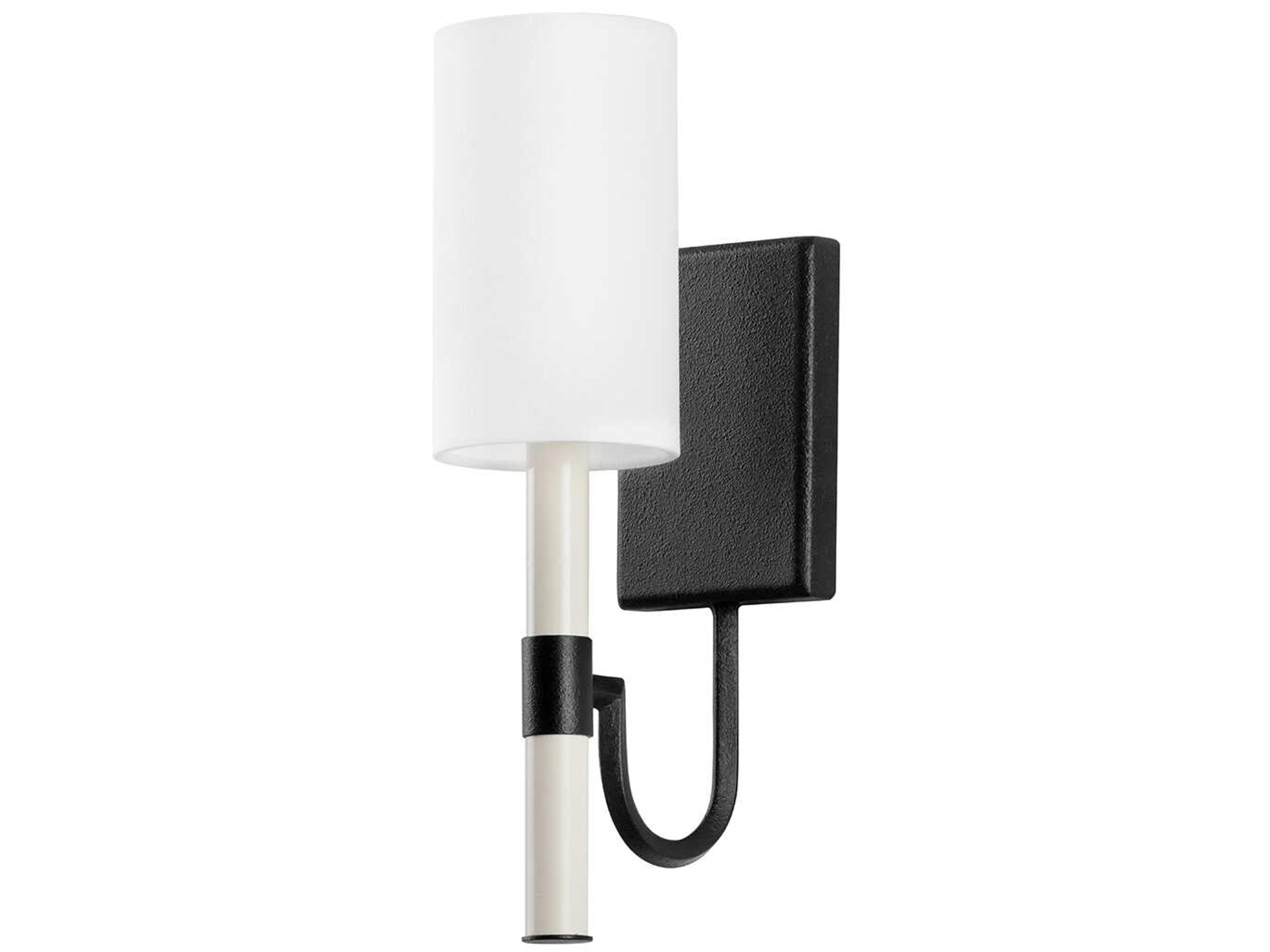 Troy Lighting Gustine 1-Light Forged Iron Black Wall Sconce