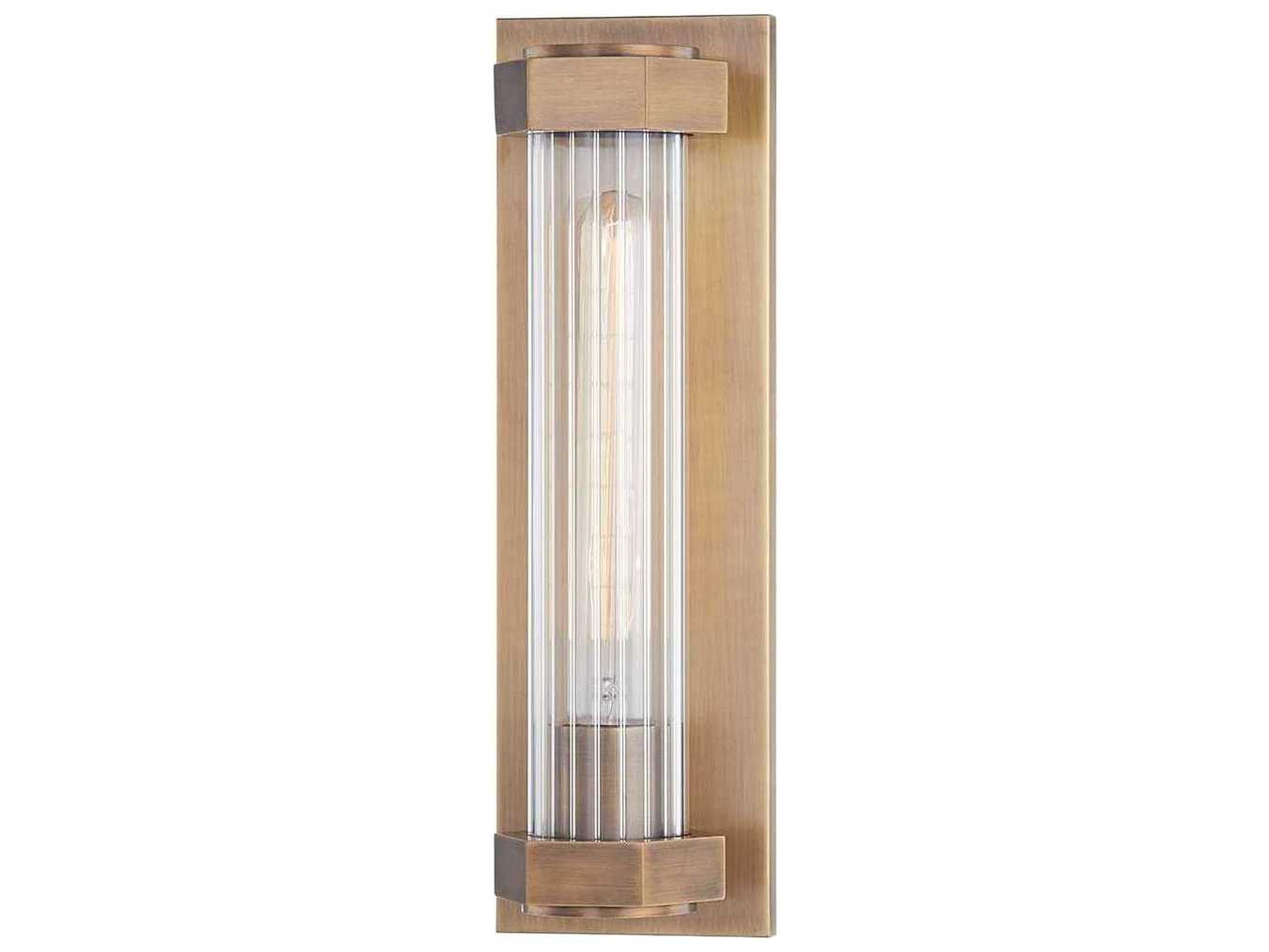 Troy Lighting Godfrey 1-Light Brass Glass Wall Sconce