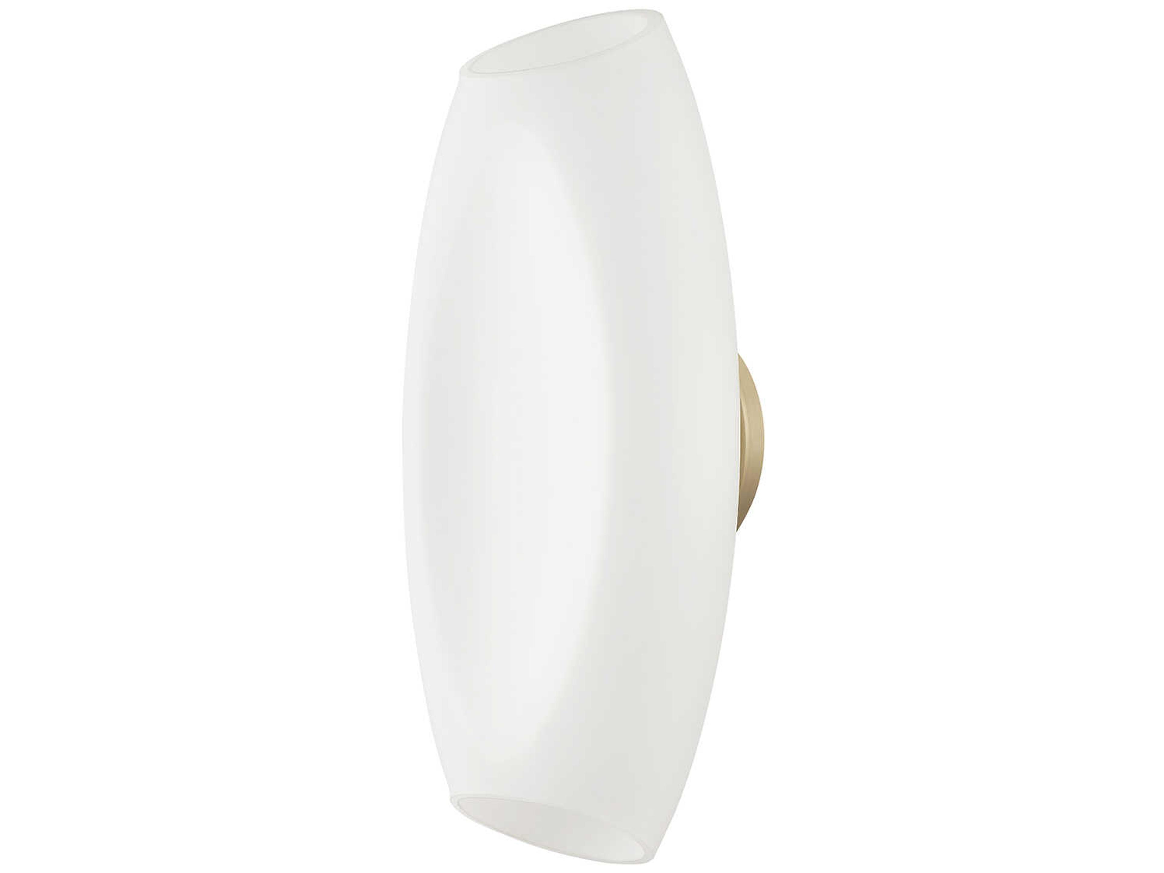 Troy Lighting Vista 1-Light Patina Brass Glass LED Wall Sconce