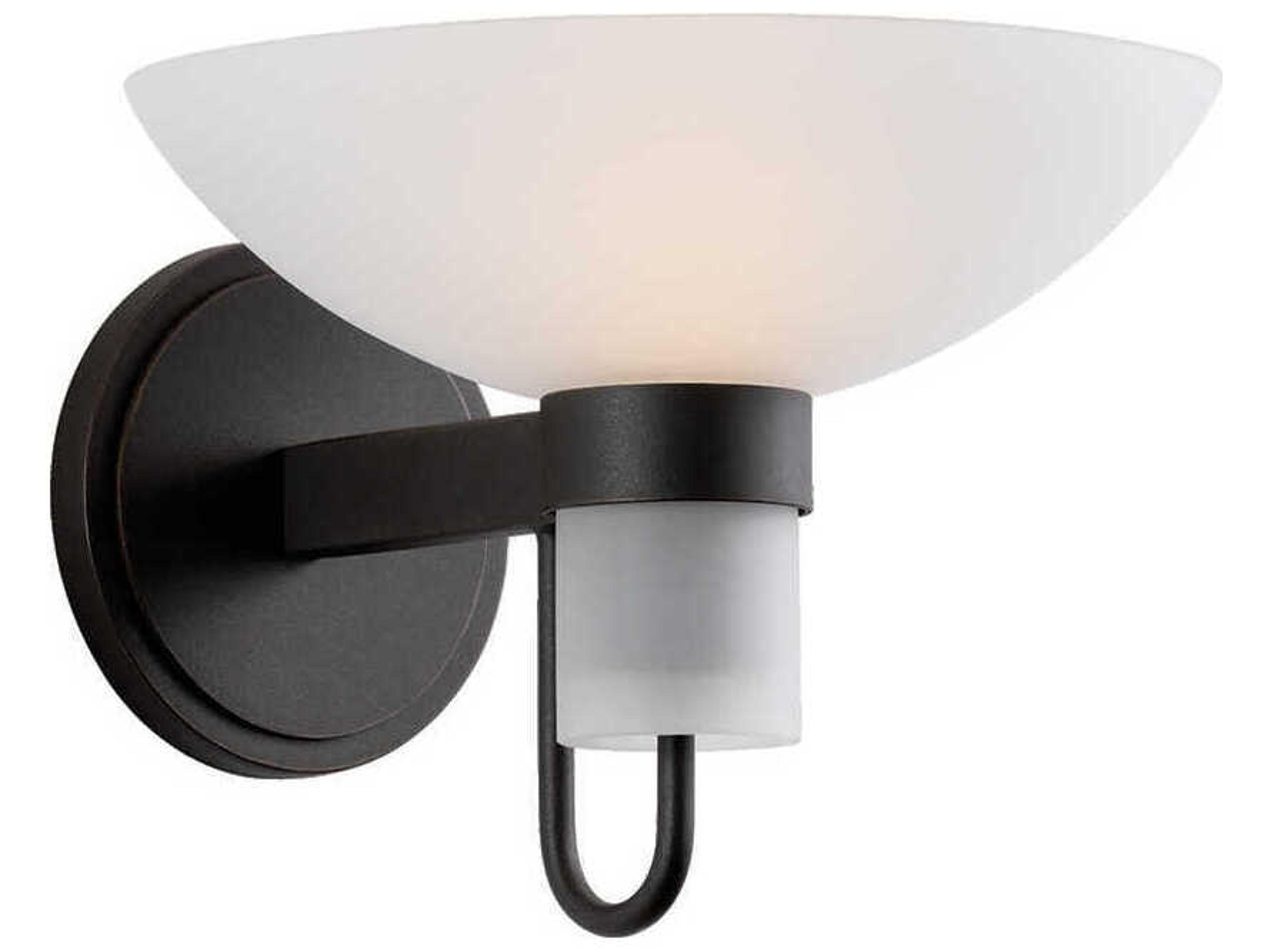 Arturo 1-Light Textured Bronze Black Wall Sconce