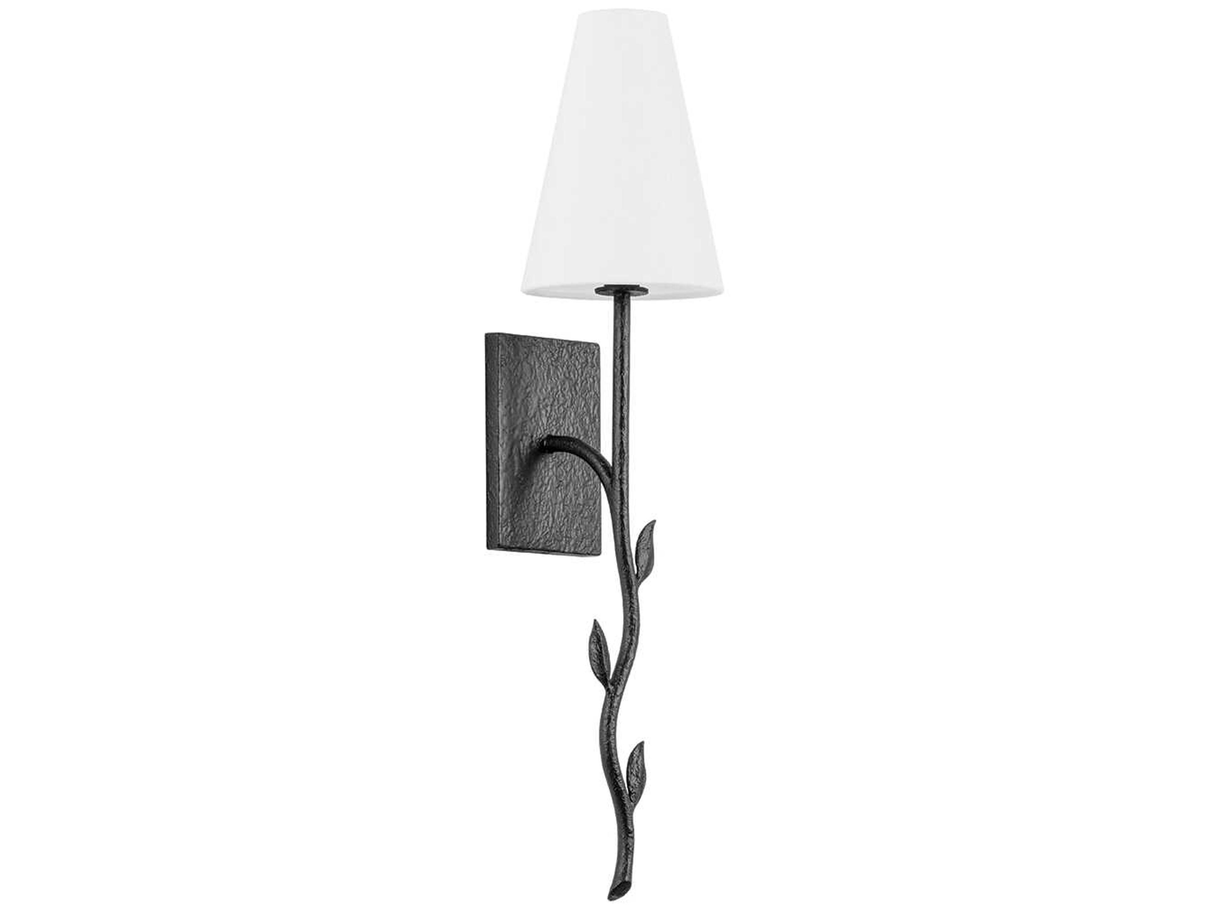 Troy Lighting Elwyn 1-Light Black Iron Wall Sconce