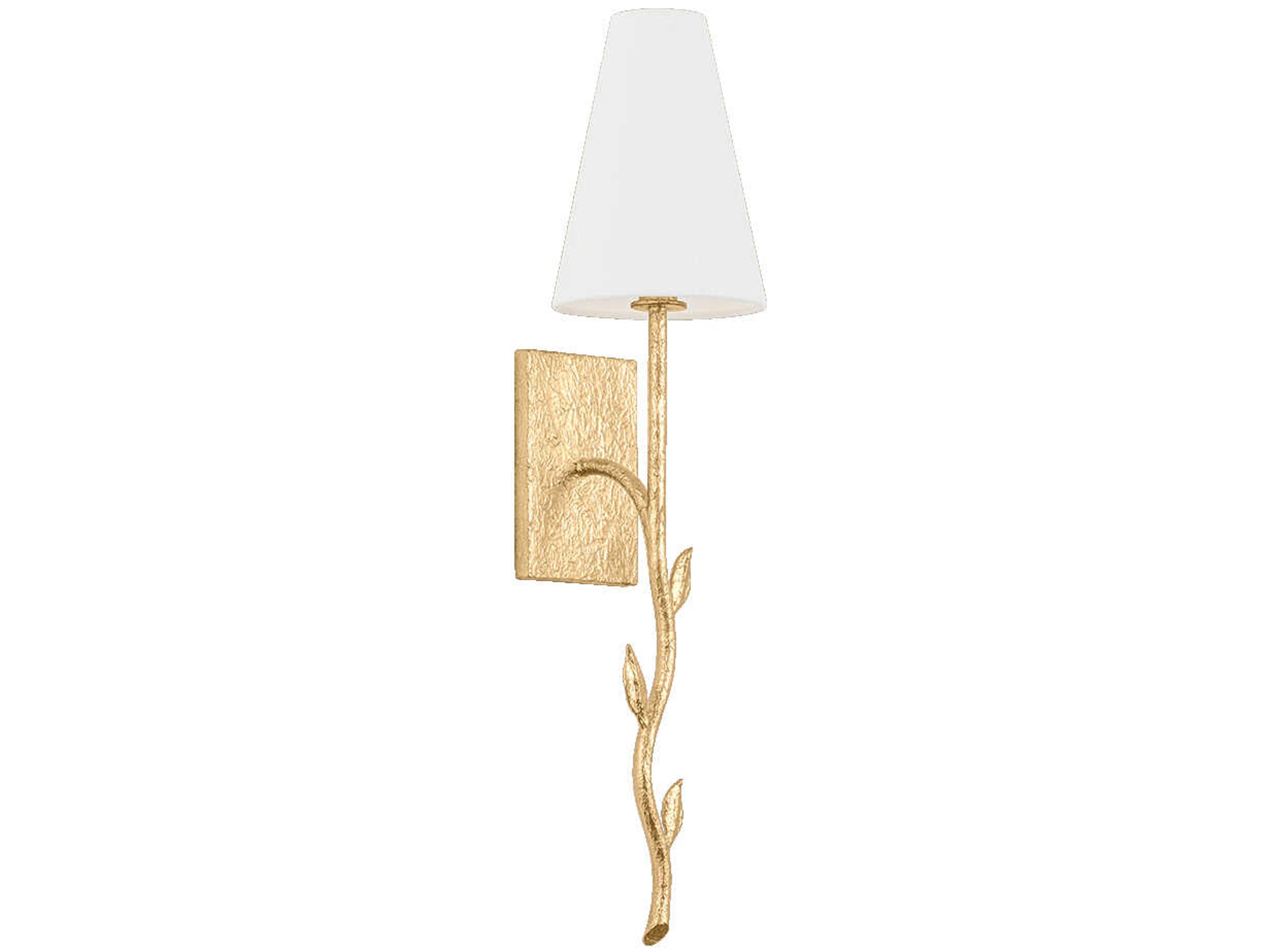 Troy Lighting Elwyn 1-Light Vintage Gold Leaf Wall Sconce