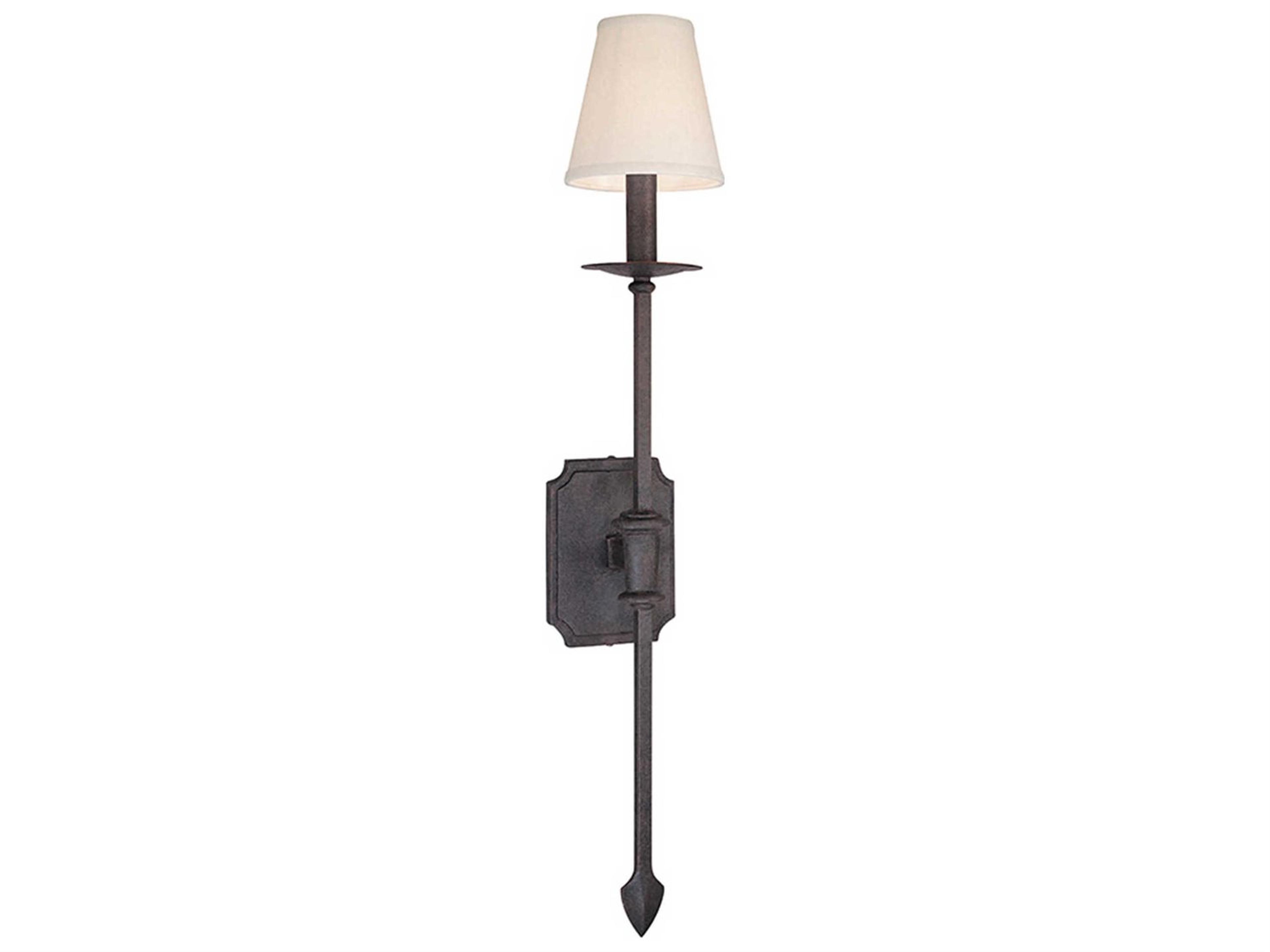 Troy Lighting La Brea 1-Light French Iron Black Wall Sconce