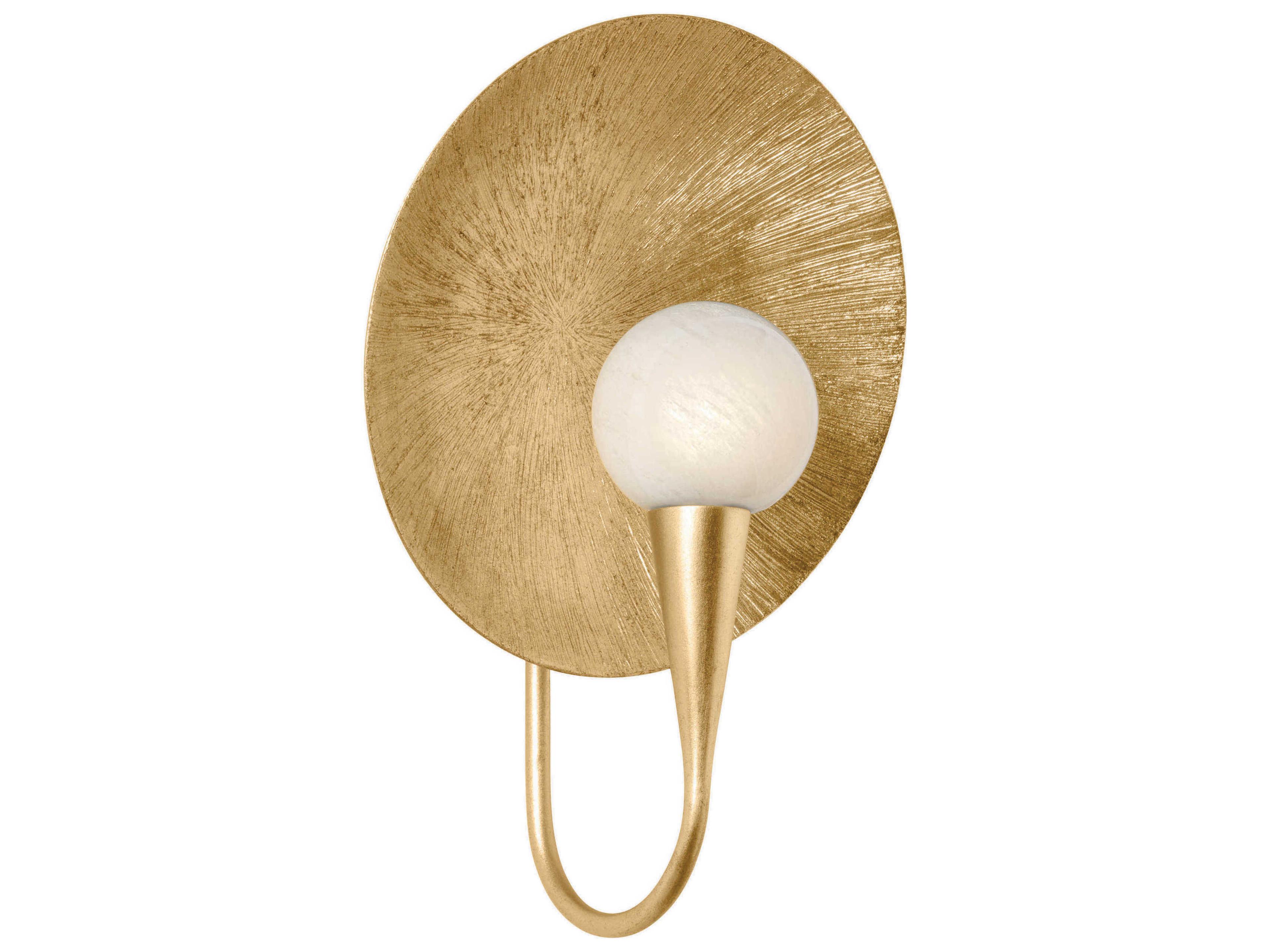 Ahmad 1-Light Vintage Gold Leaf Wall Sconce