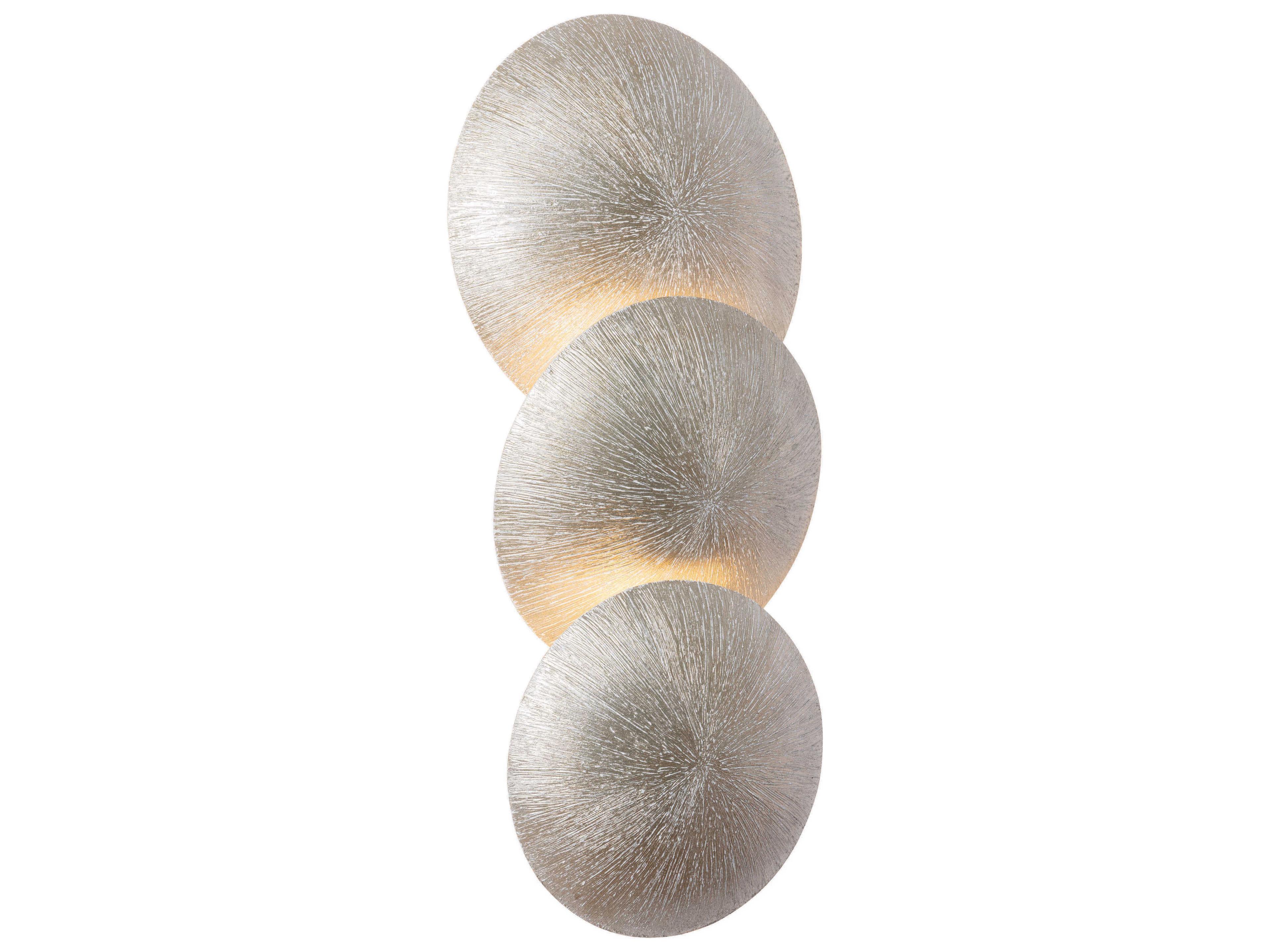 Troy Lighting Reef 3-Light Textured Warm Silver Leaf Wall Sconce