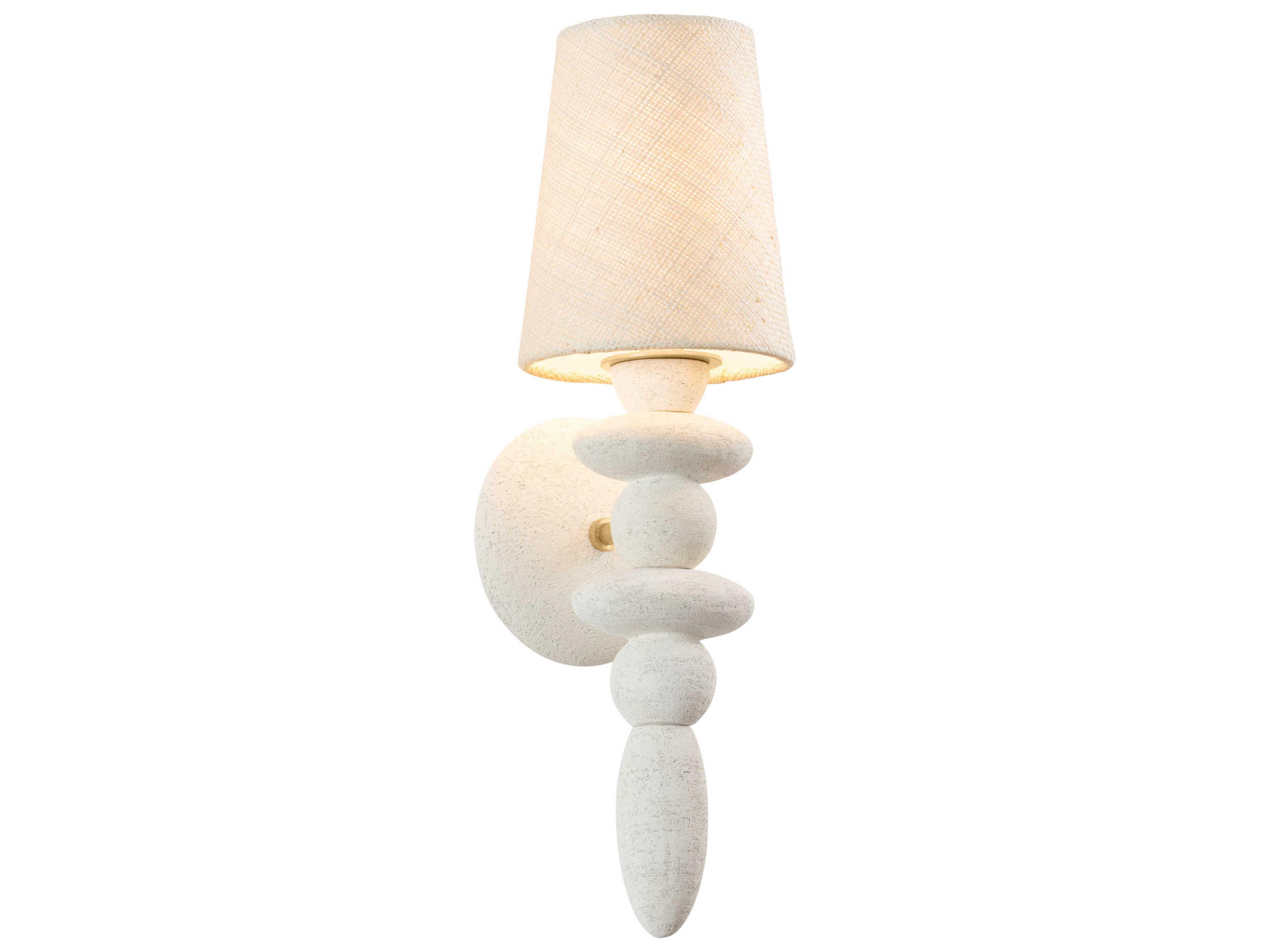 Troy Lighting Chandler Mclellan Cullen 1-Light Vintage Gold Leaf Ceramic Gypsum Clay Wall Sconce