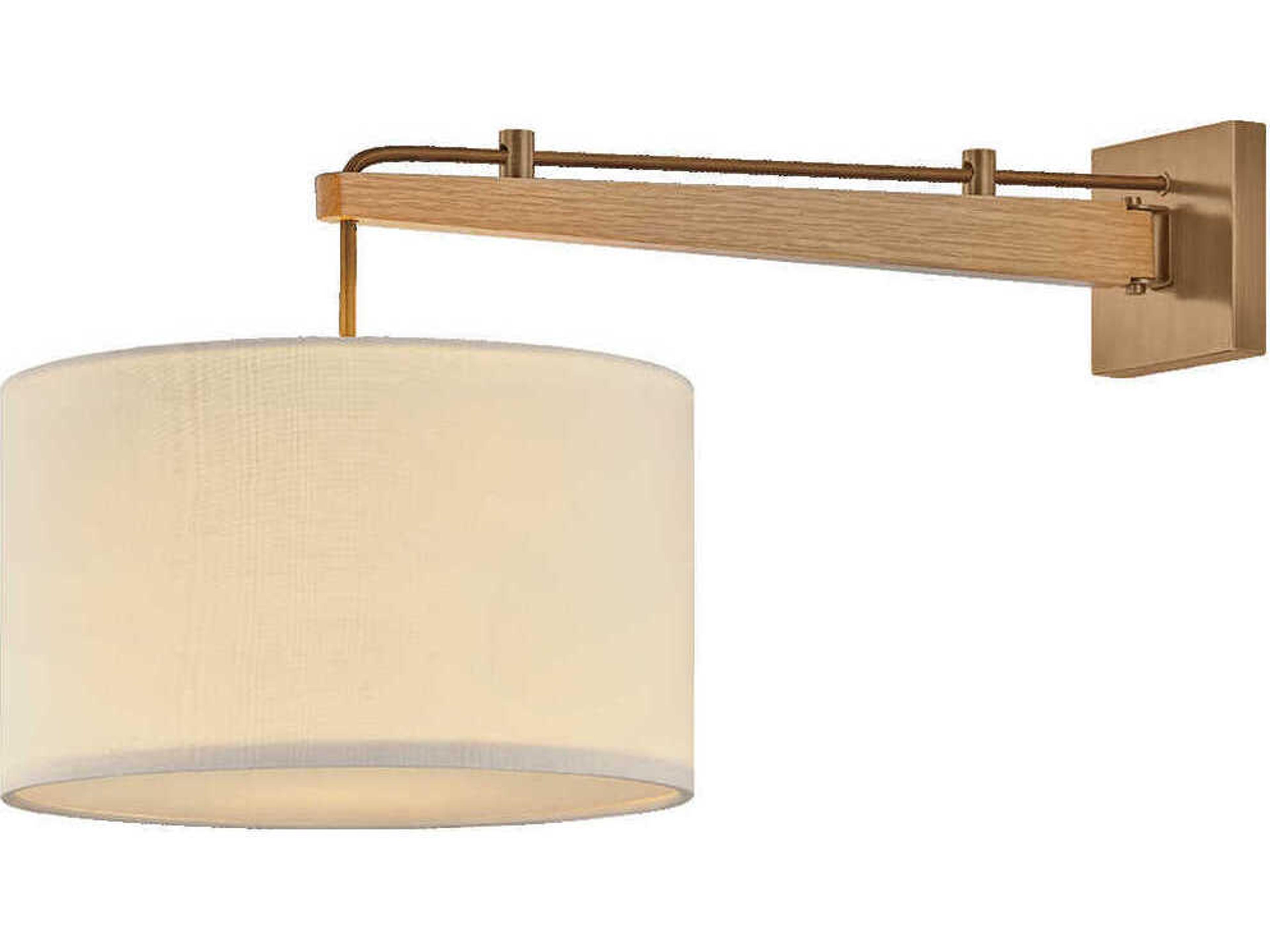 Troy Lighting Mailo 1-Light Patina Brass Brown Swing Wall Sconce