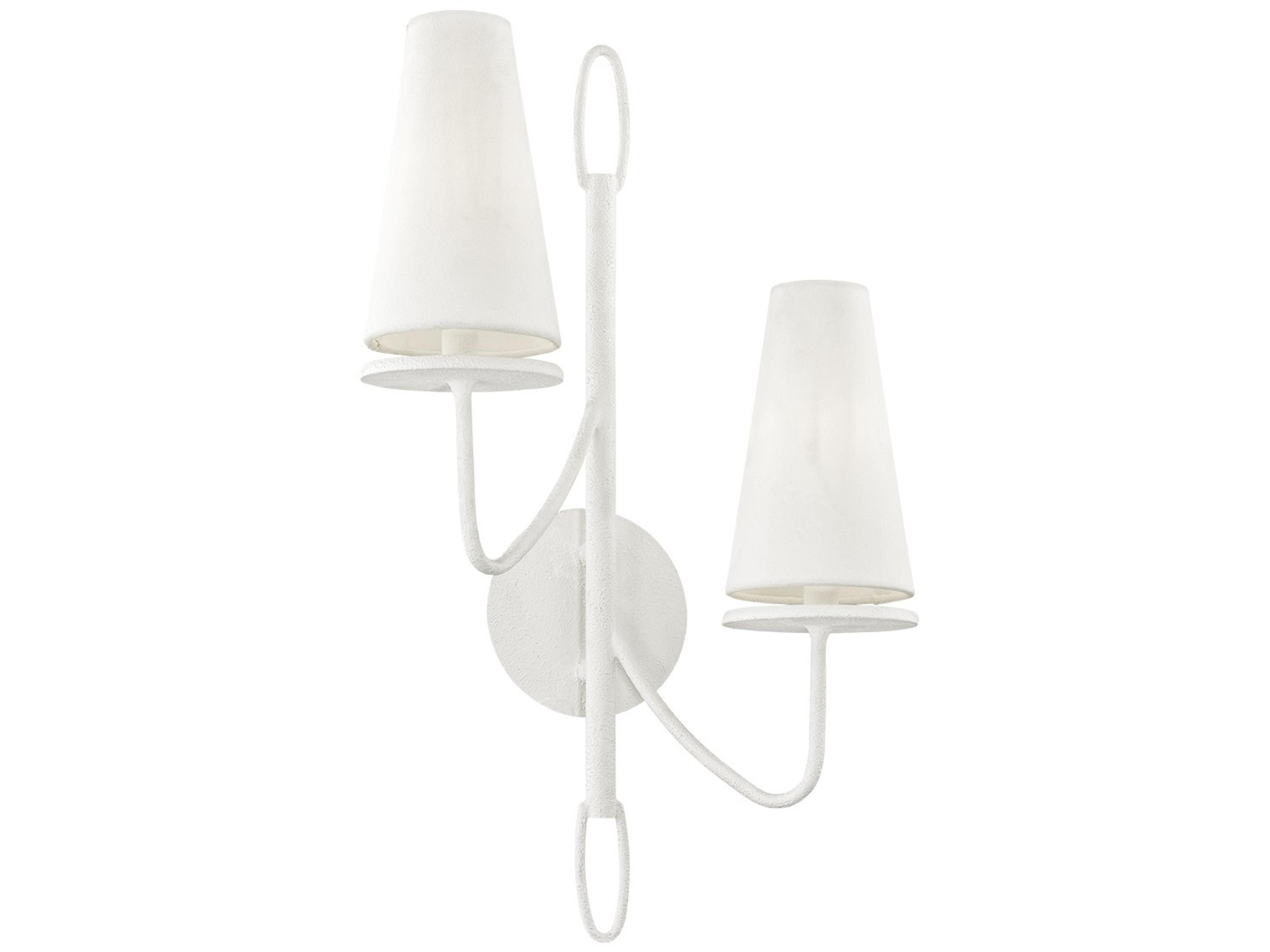 Troy Lighting Marcel 2-Light Gesso White Wall Sconce