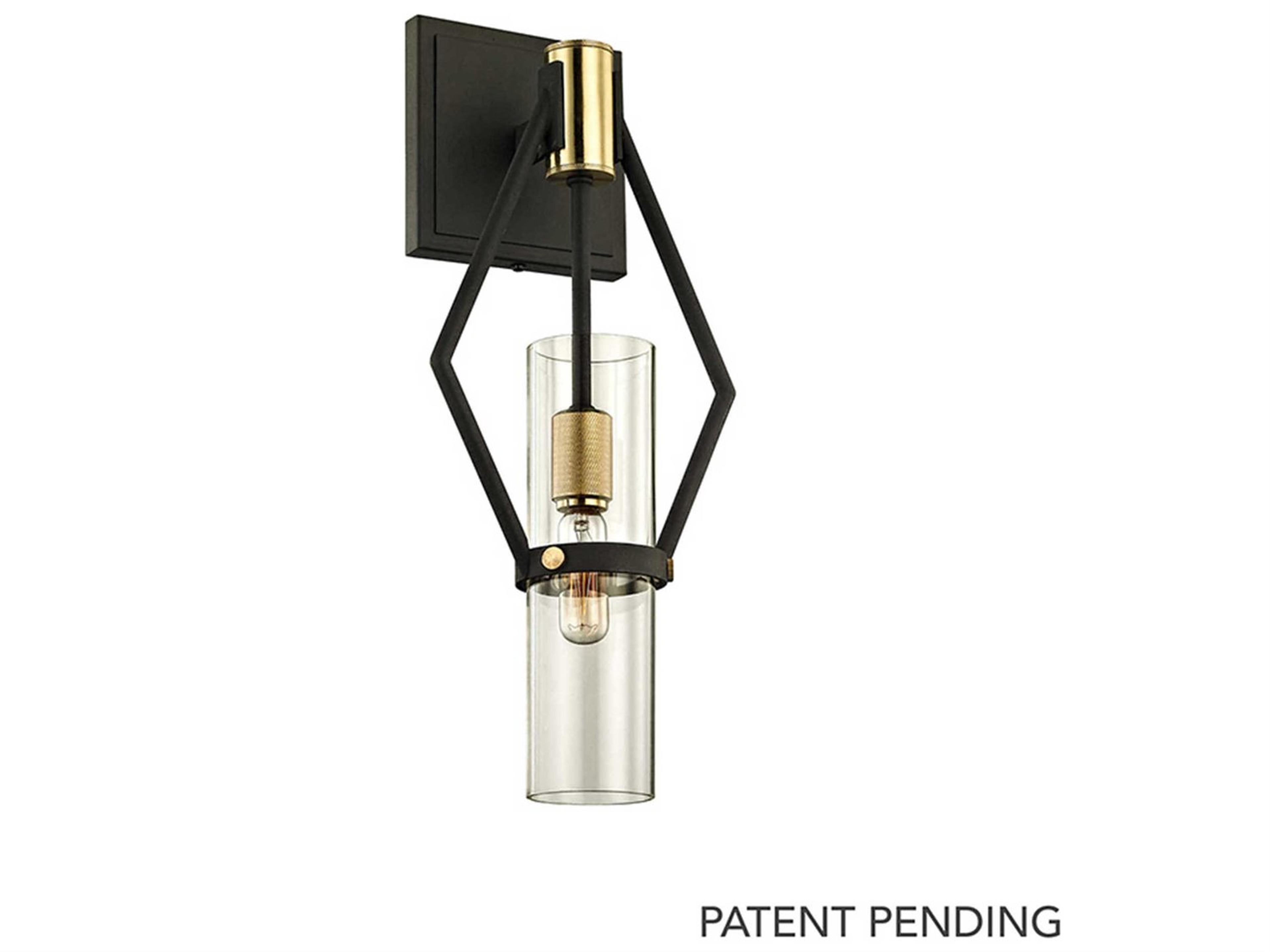 Troy Lighting Raef 1-Light Textured Bronze Glass Wall Sconce