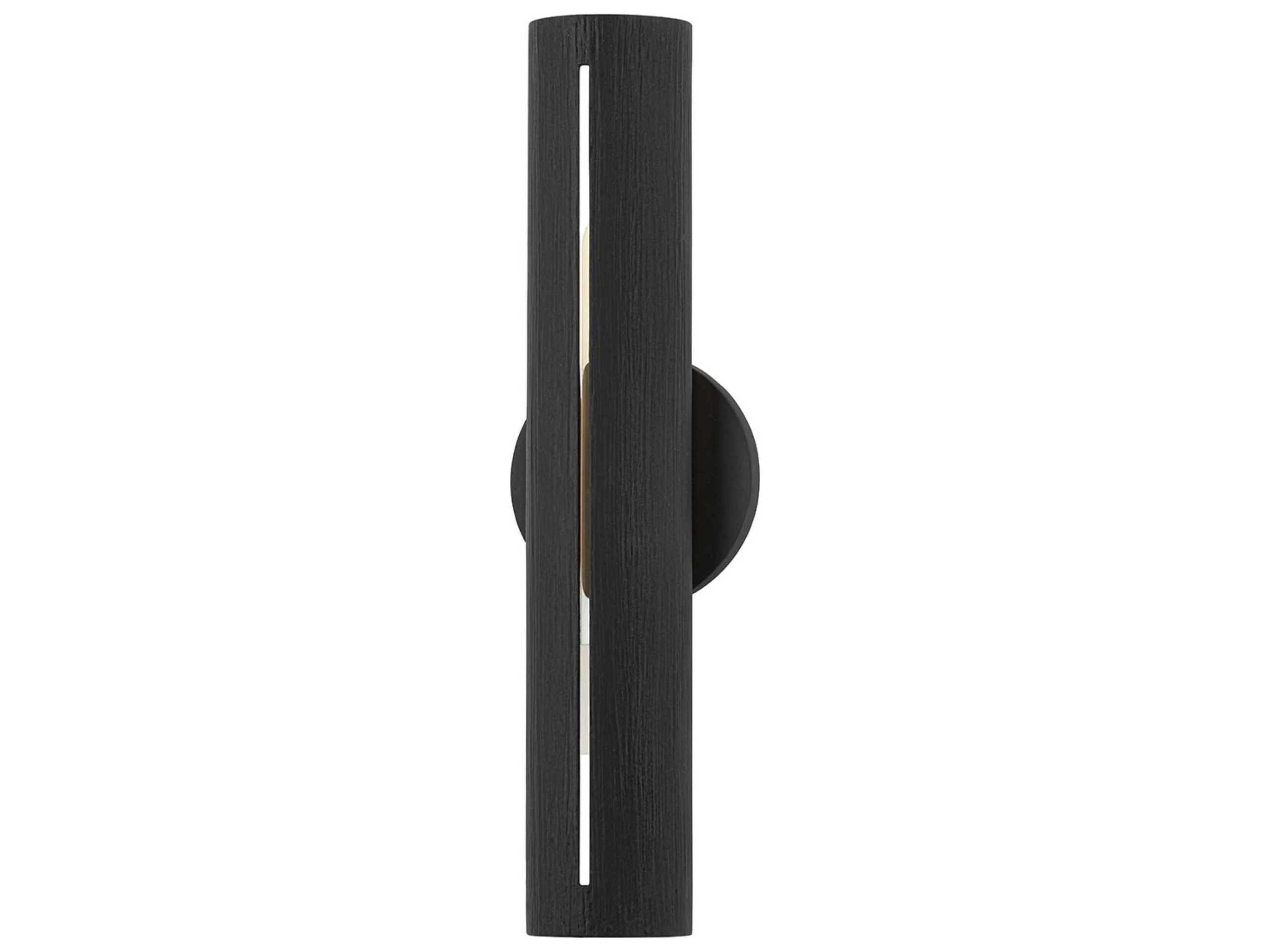 Troy Lighting Brandon 1-Light Textured Black Soft Wall Sconce