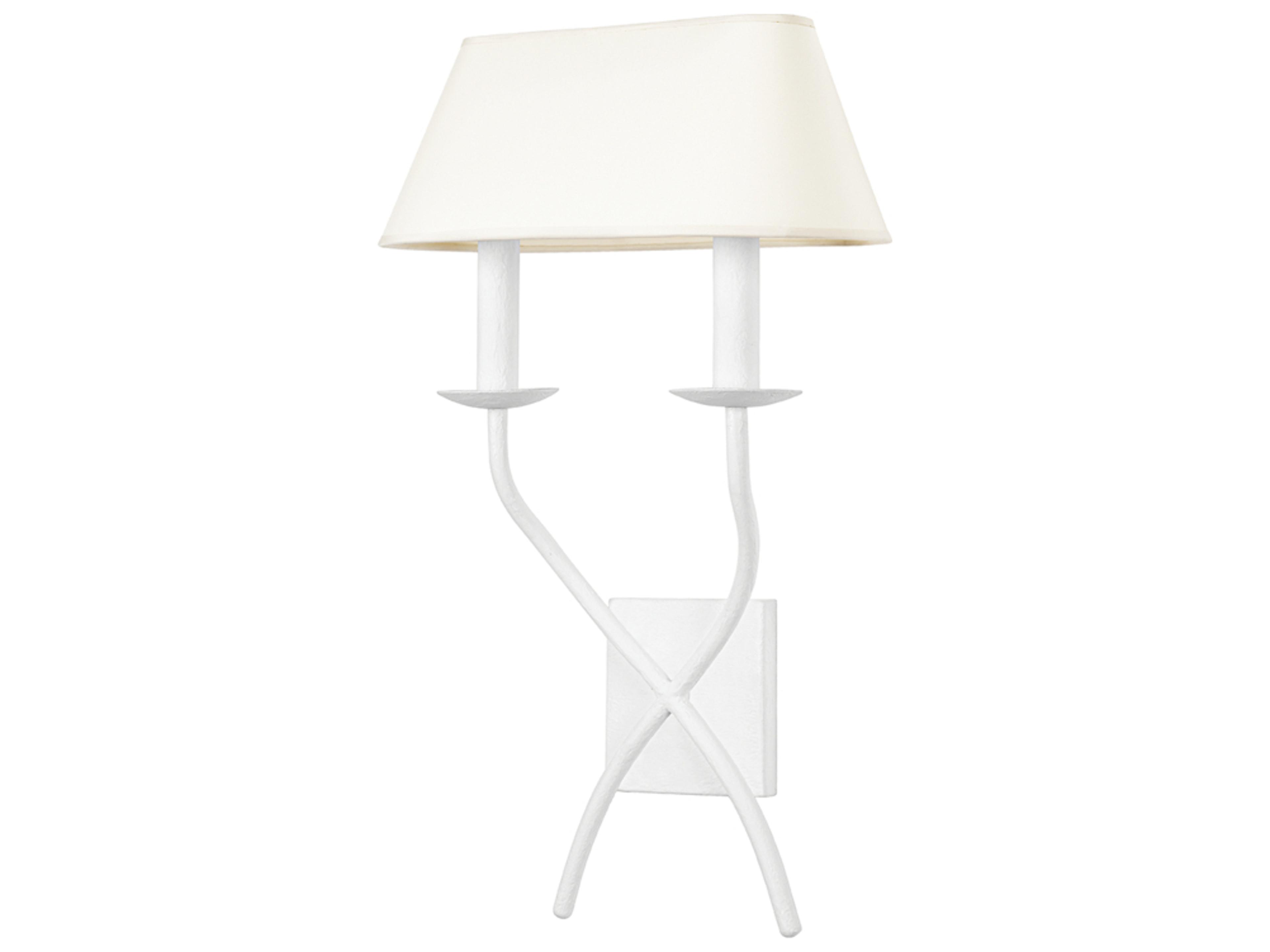 Troy Lighting Lomita 2-Light Gesso White Wall Sconce