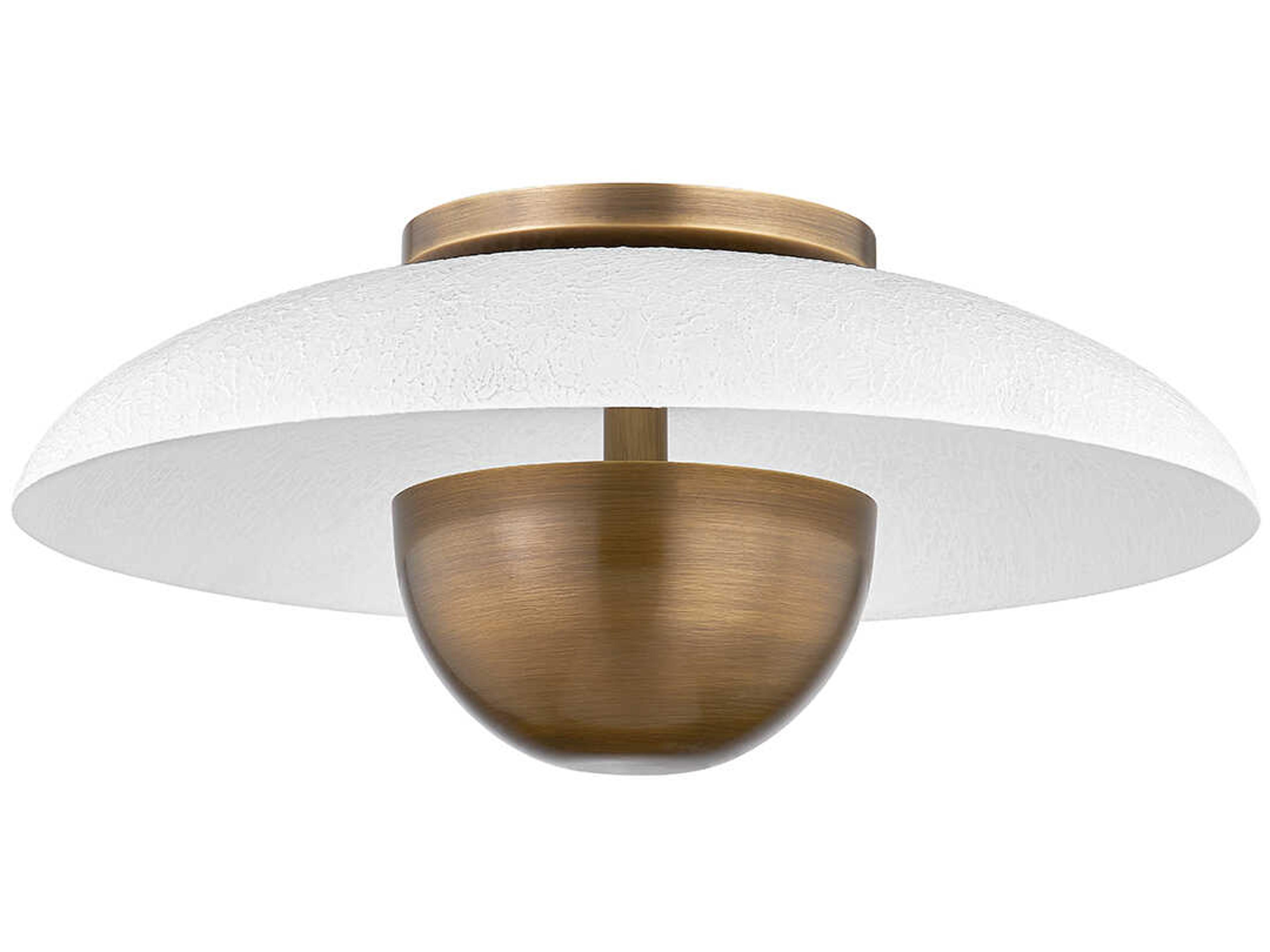 Troy Lighting Noah 1-Light Patina Brass LED Flush Mount