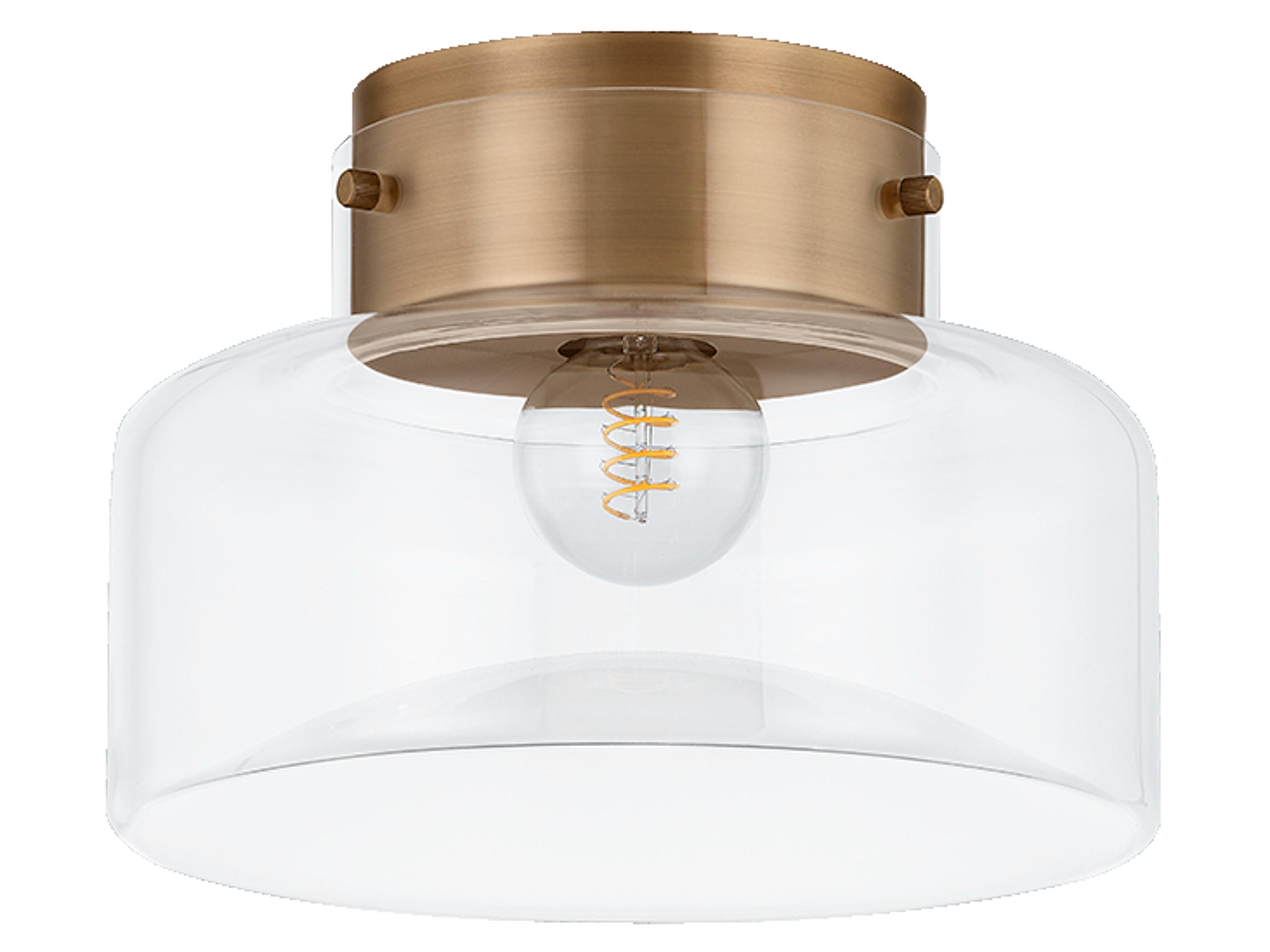 Troy Lighting Bellow 1-Light Patina Brass Drum Flush Mount