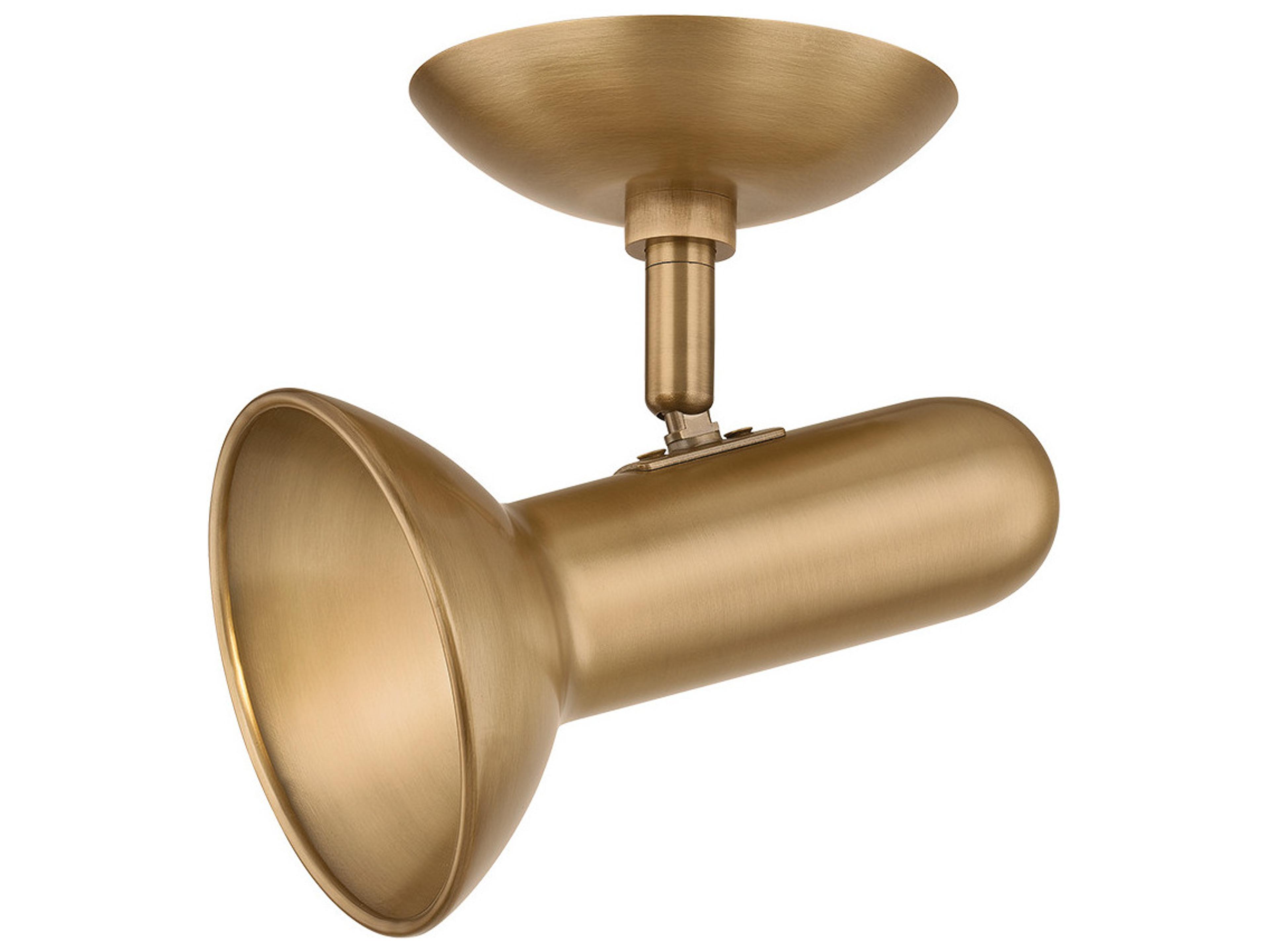 Troy Lighting Bjorn 1-Light Patina Brass Cylinder Semi Flush Mount