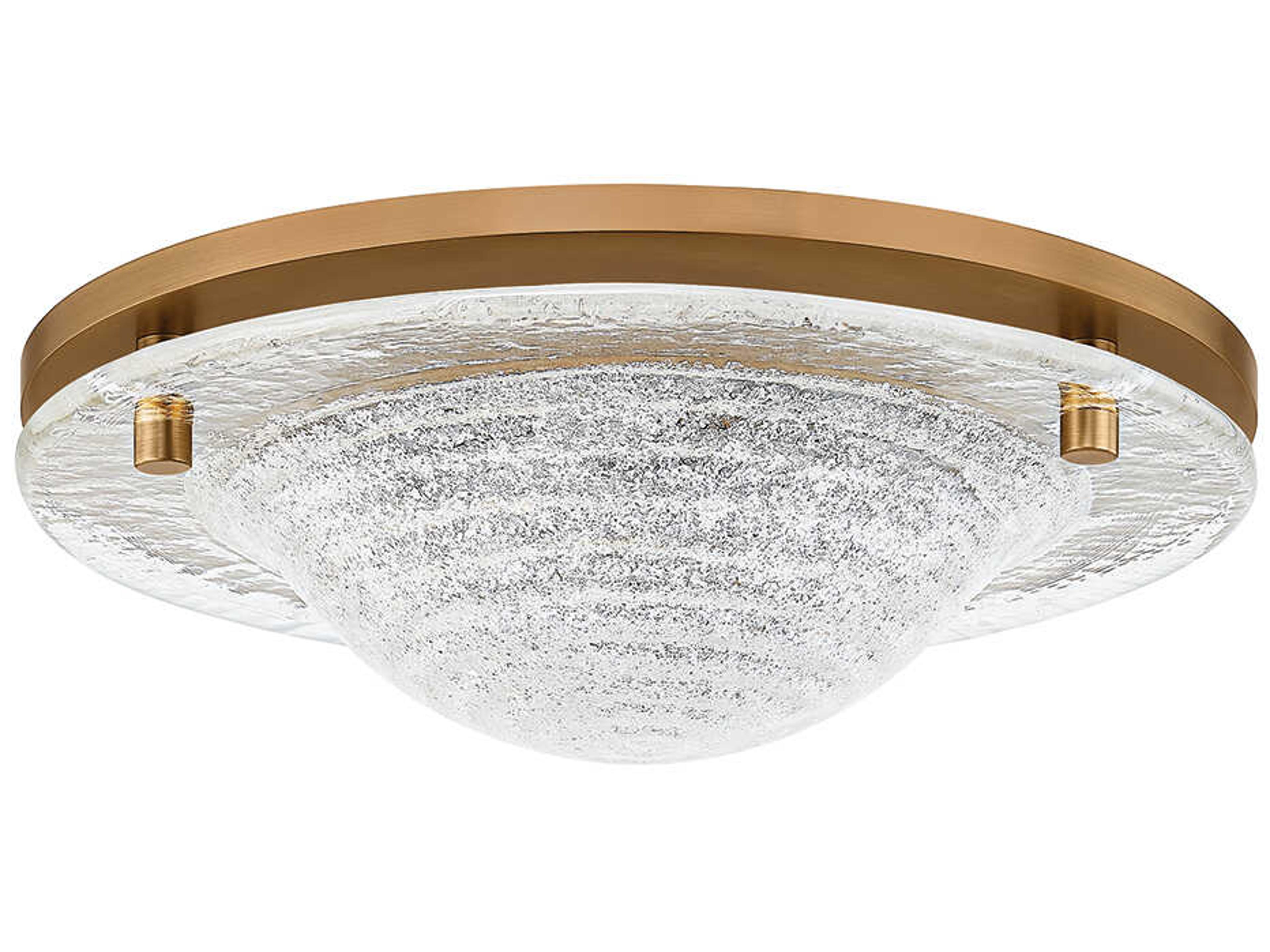 Troy Lighting Halston 1-Light Patina Brass Bowl Flush Mount