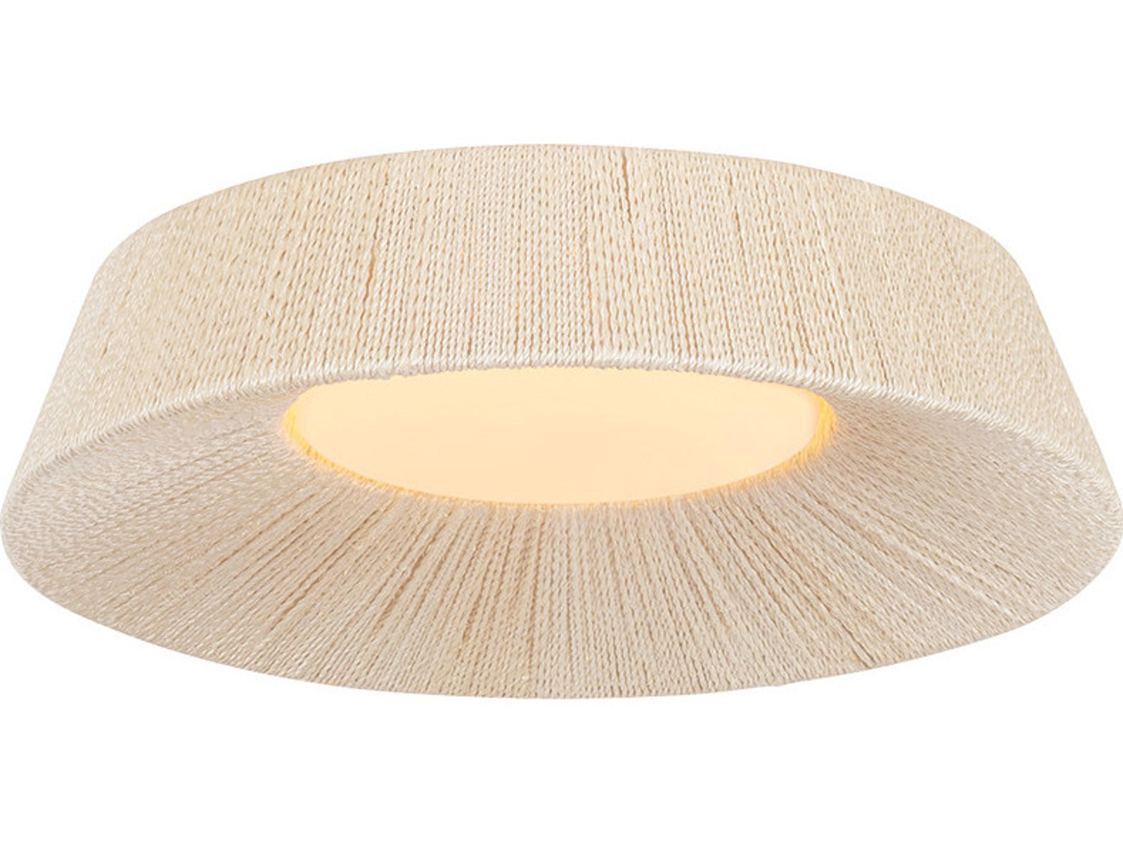 Troy Lighting Kenton 1-Light Vintage Gold Leaf Off White Drum Flush Mount
