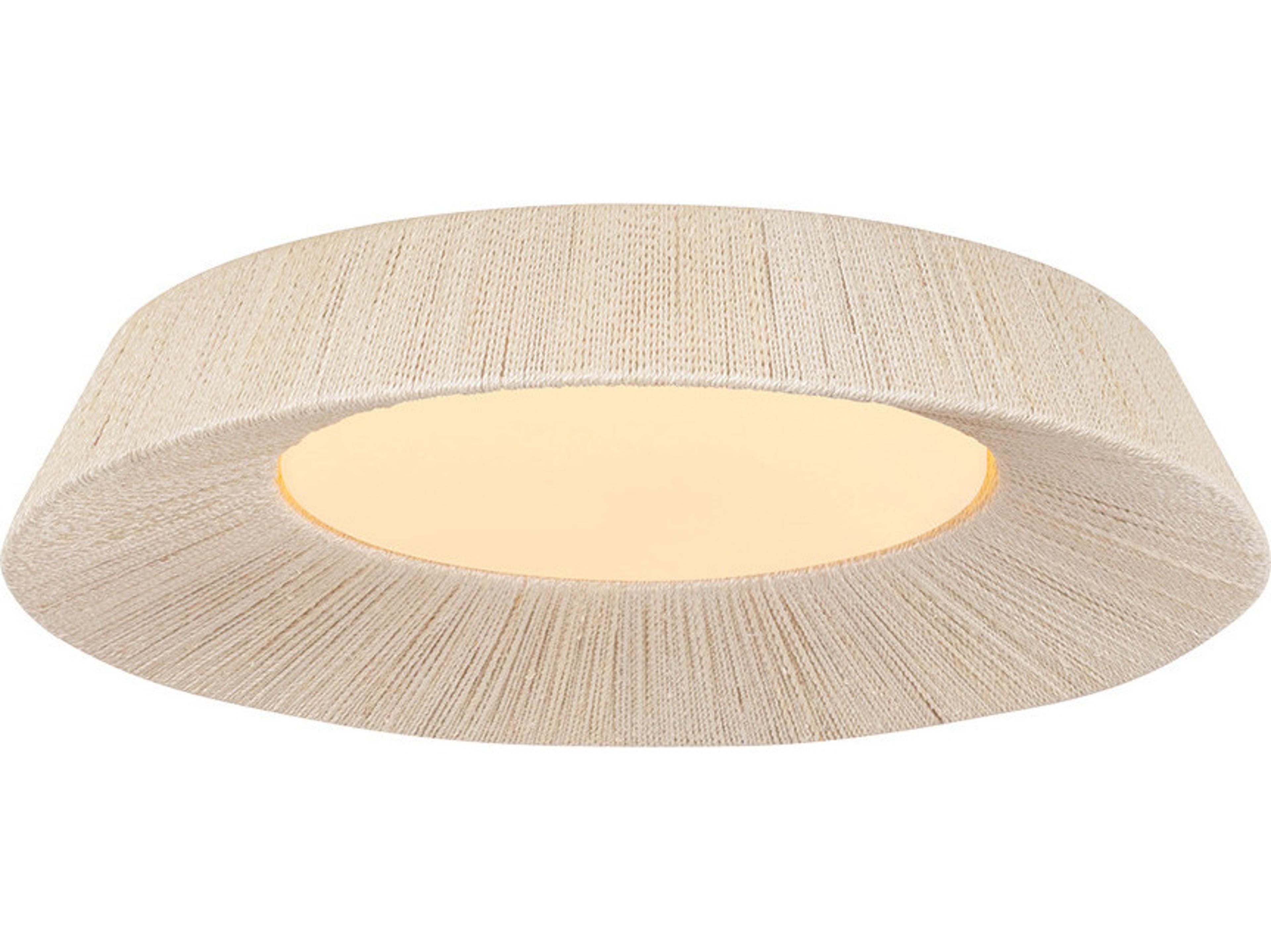 Troy Lighting Kenton 1-Light Vintage Gold Leaf Off White Drum Flush Mount