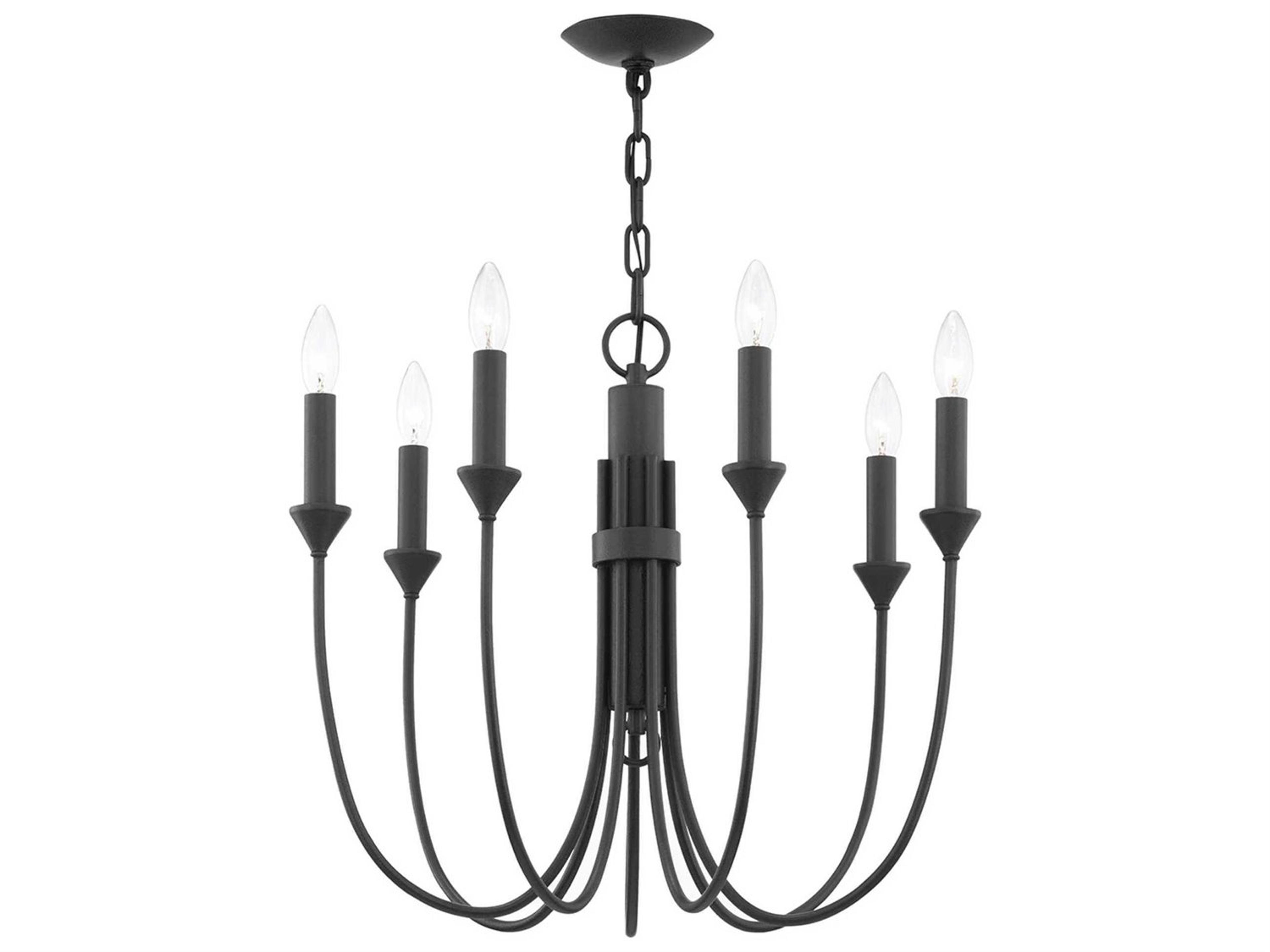 Troy Lighting Cate 7-Light Forged Iron Black Candelabra Chandelier