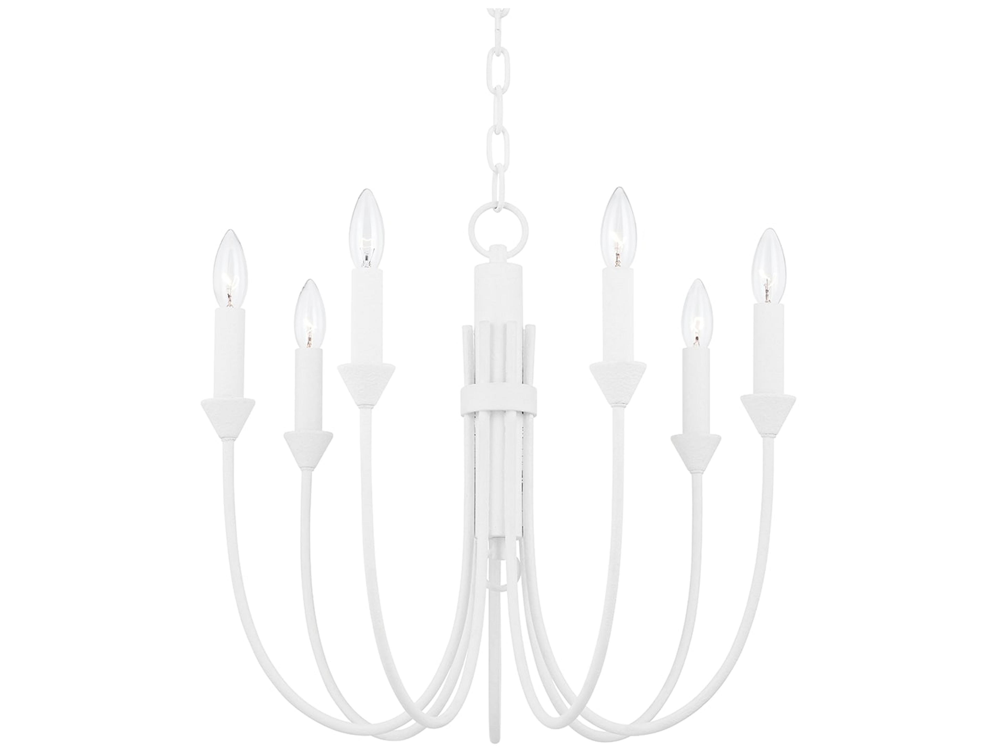 Troy Lighting Cate 7-Light White Candelabra Chandelier