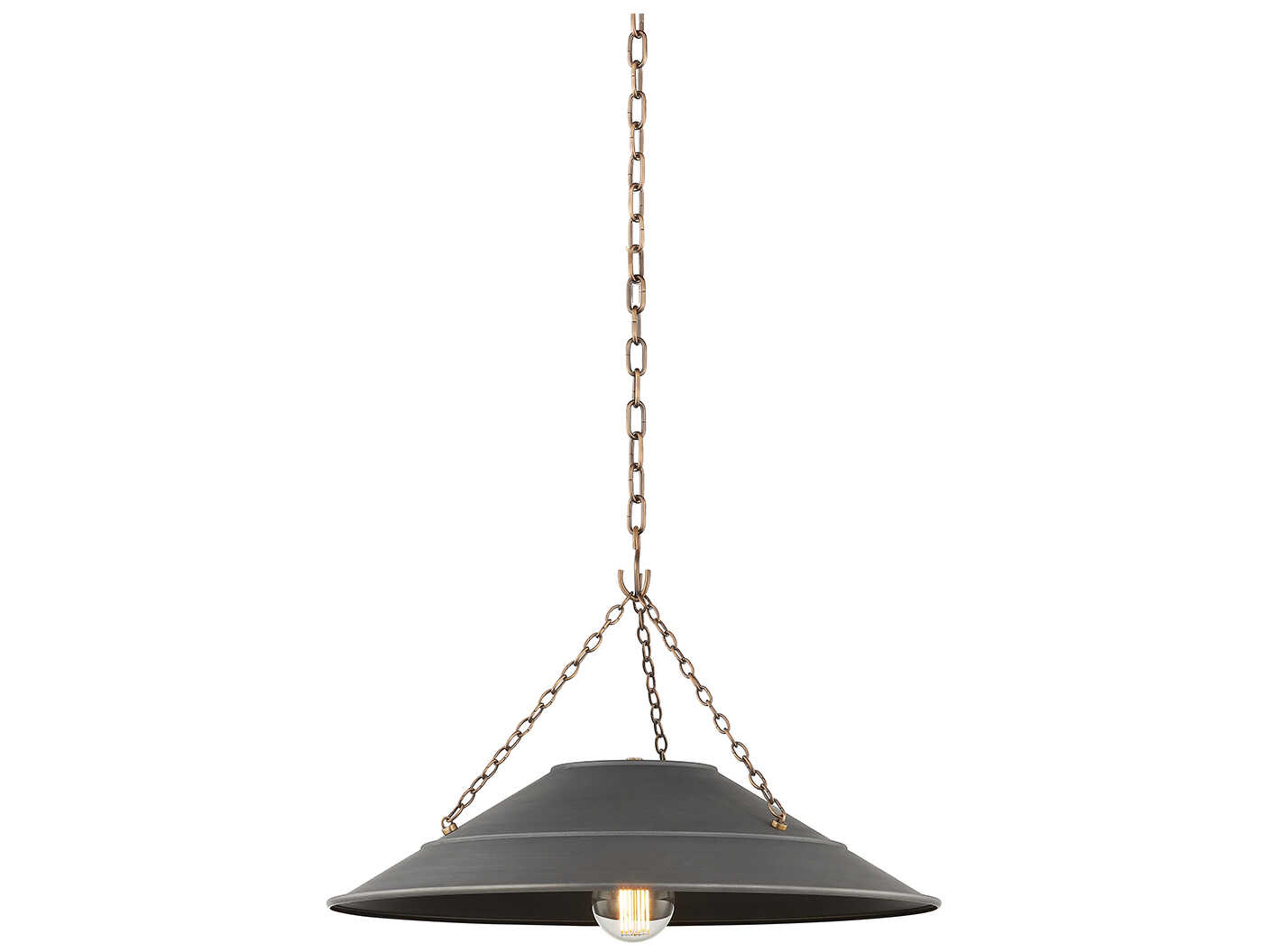 Troy Lighting Arcane 1-Light Patina Brass Pendant