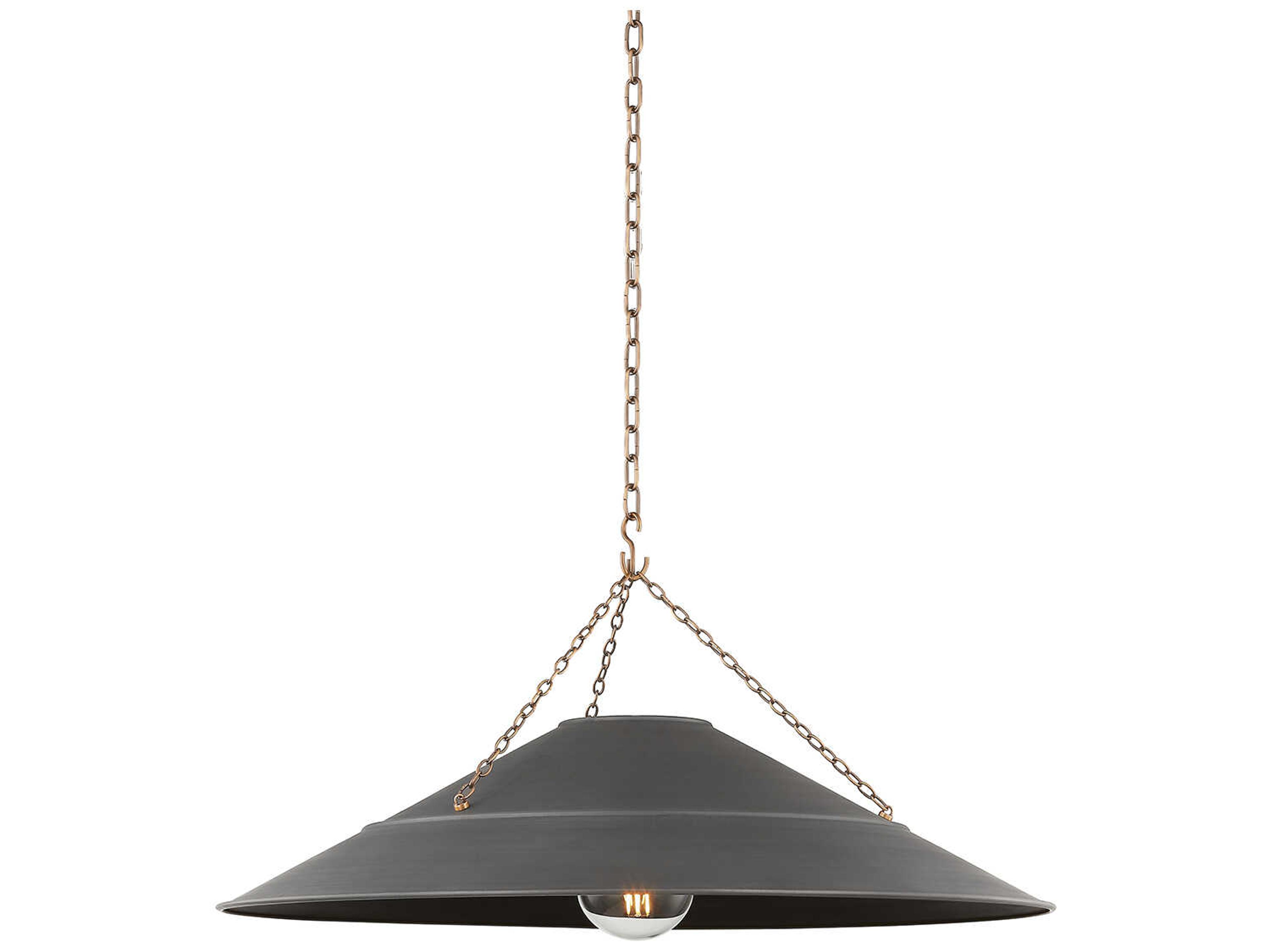 Troy Lighting Arcane 1-Light Patina Brass Pendant