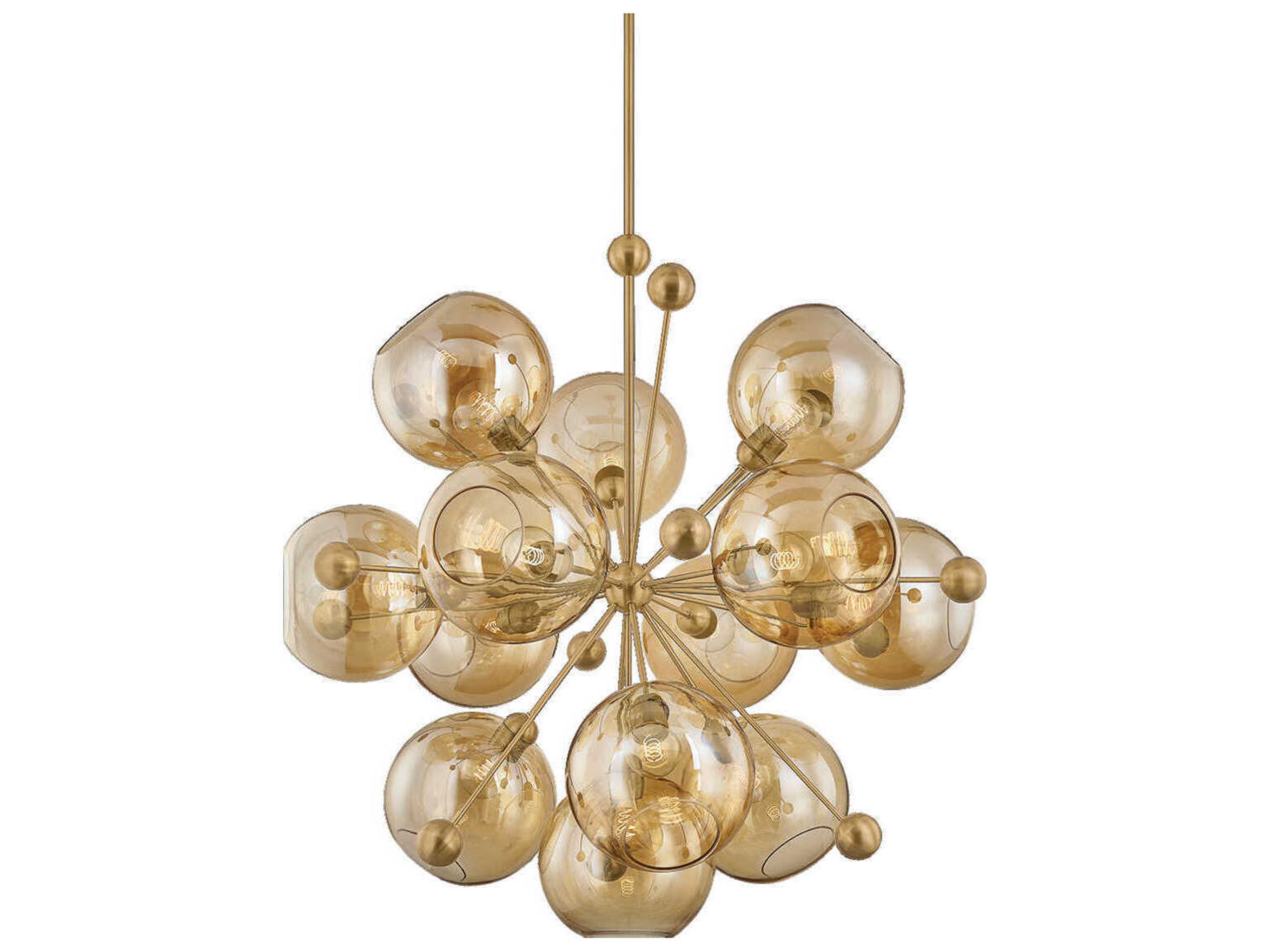 Troy Lighting Ellory 13-Light Patina Brass Globe Sputnik Chandelier