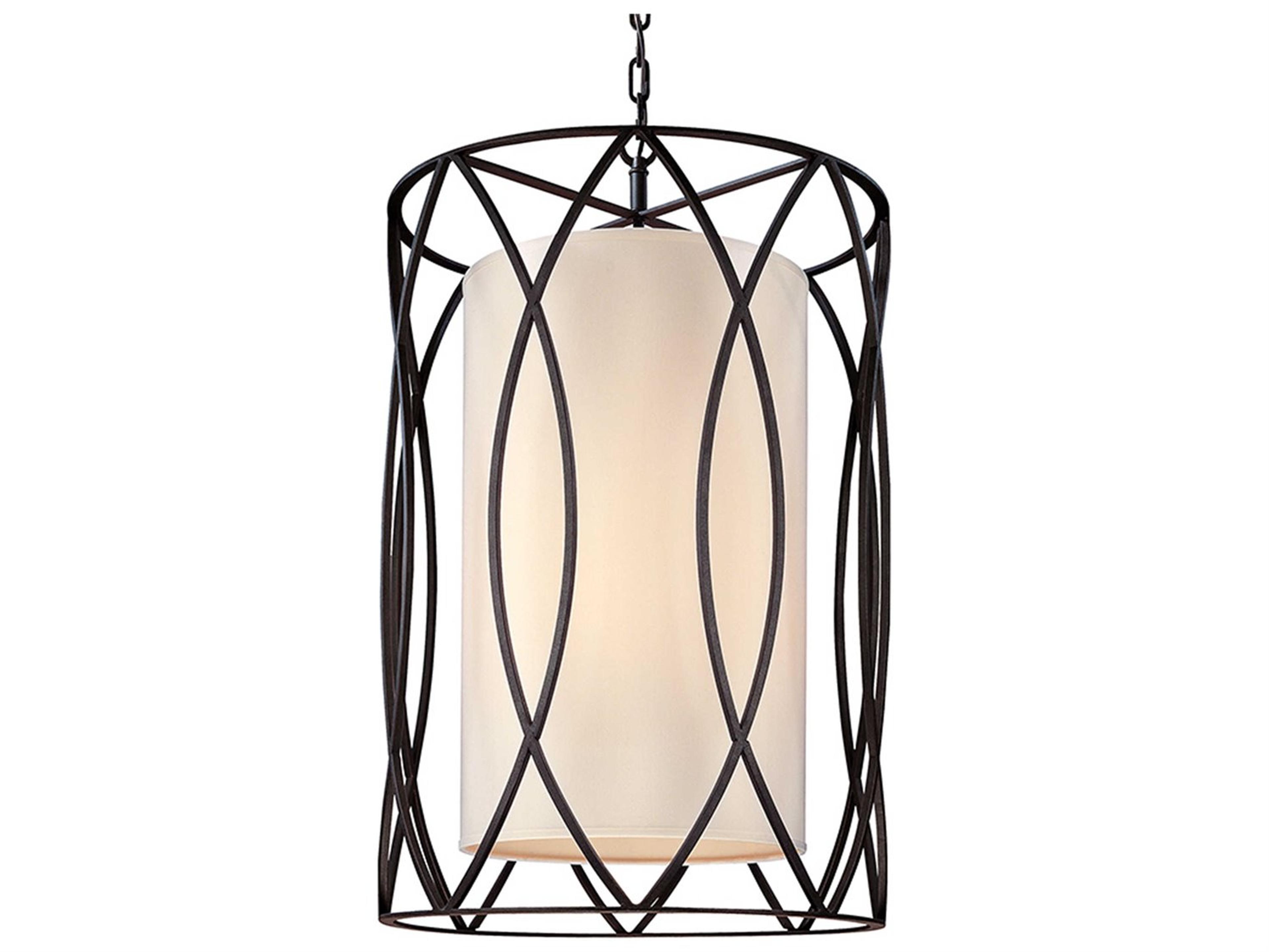 Troy Lighting Sausalito 8-Light Deep Bronze Cylinder Pendant