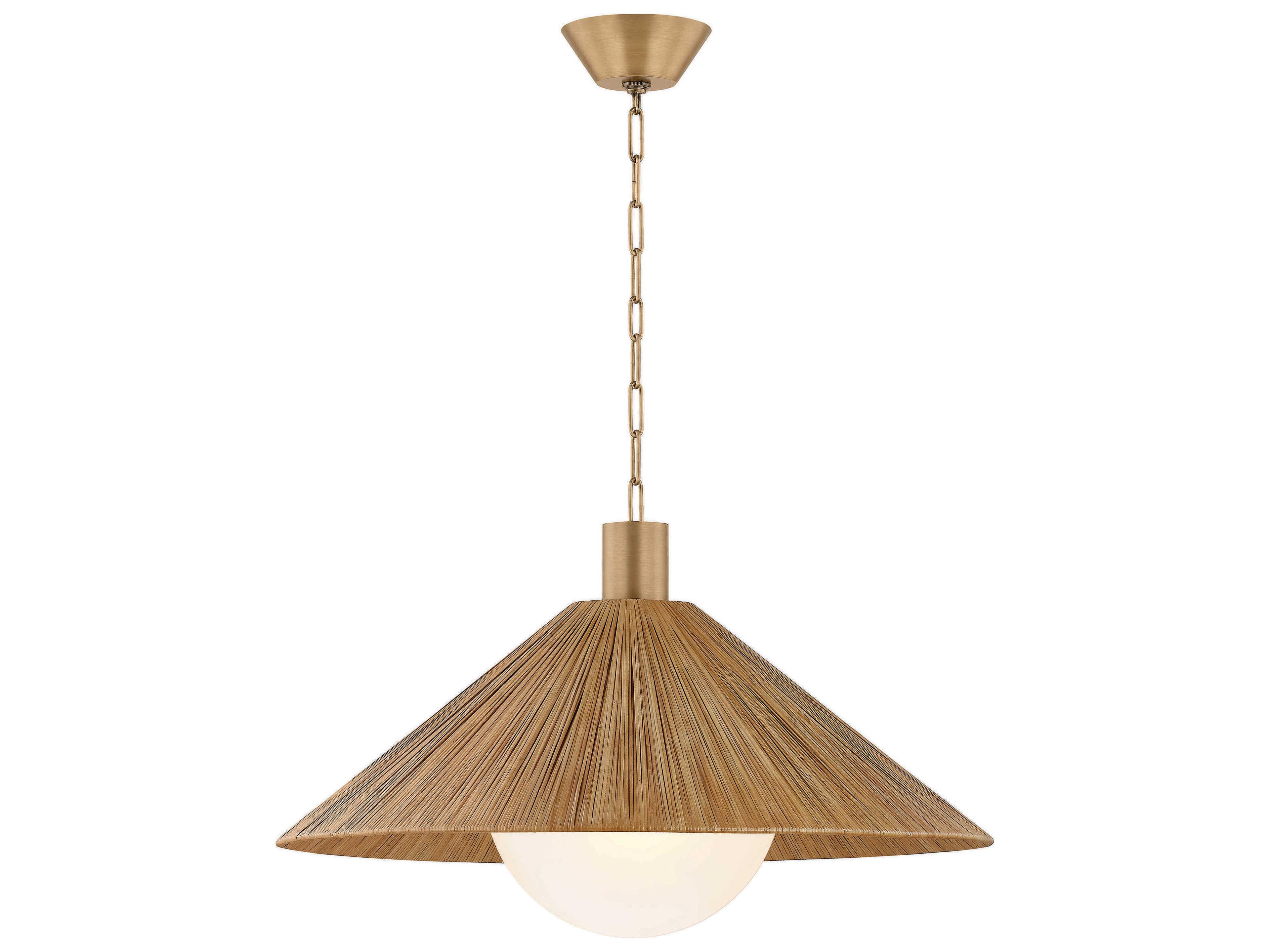Troy Lighting Woodside 1-Light Patina Brass Pendant