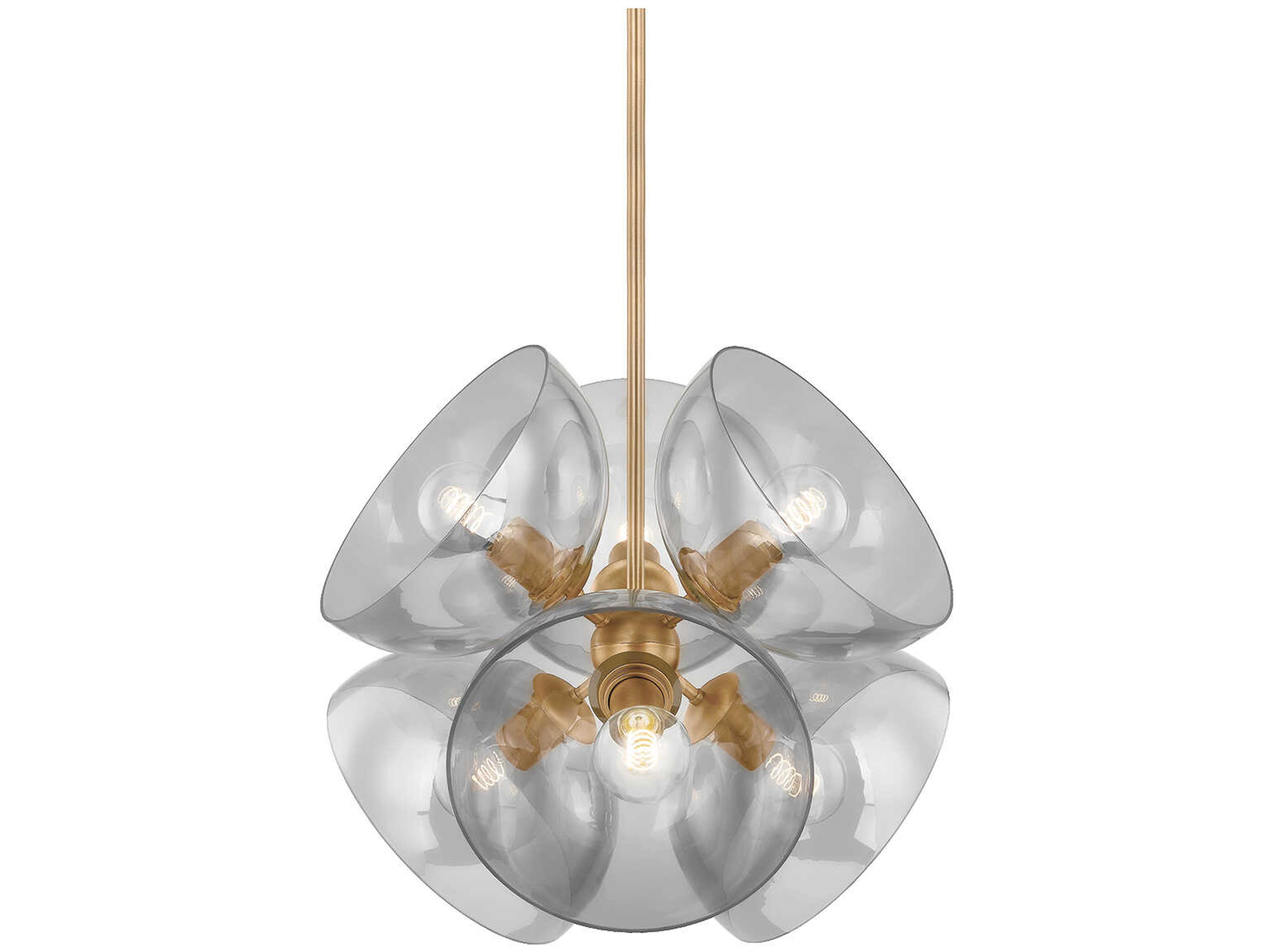 Salix 6-Light Patina Brass Sputnik Pendant