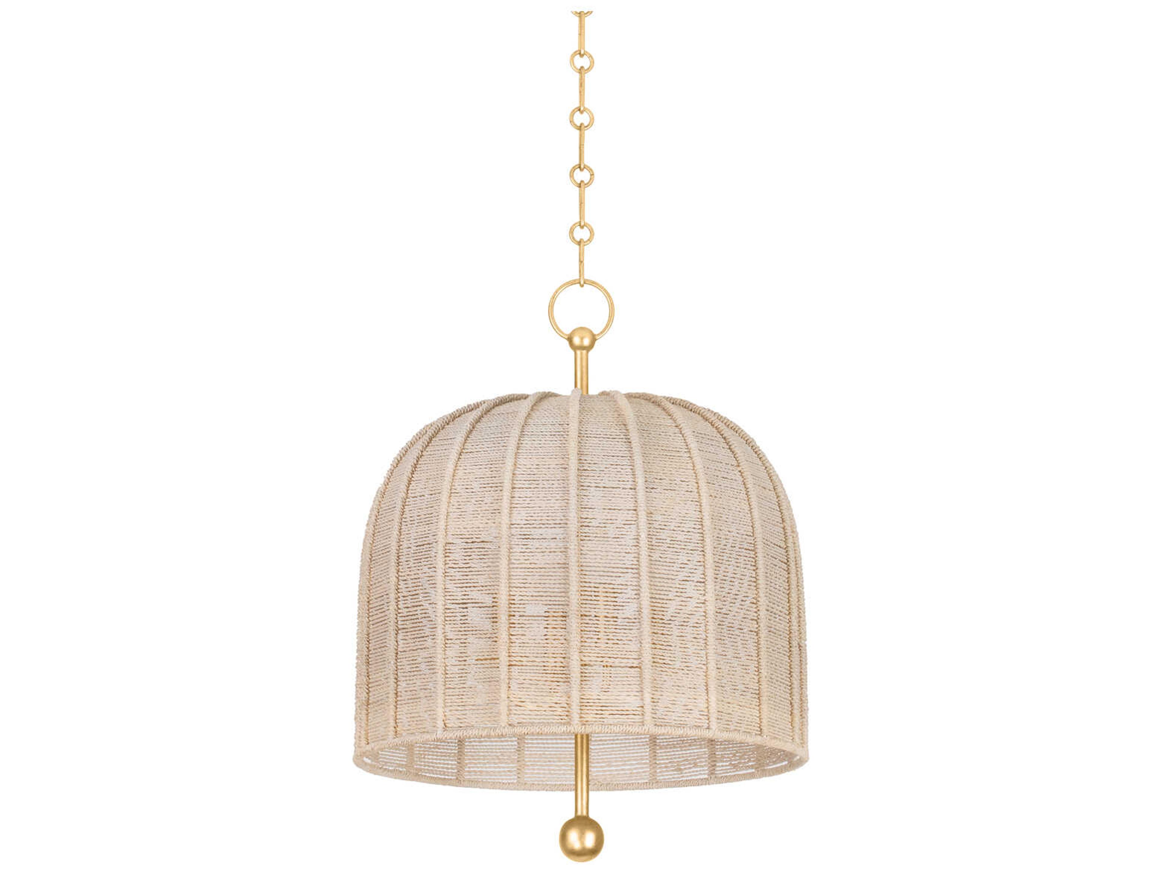 Troy Lighting Lonnie 4-Light Vintage Gold Leaf Dome Pendant