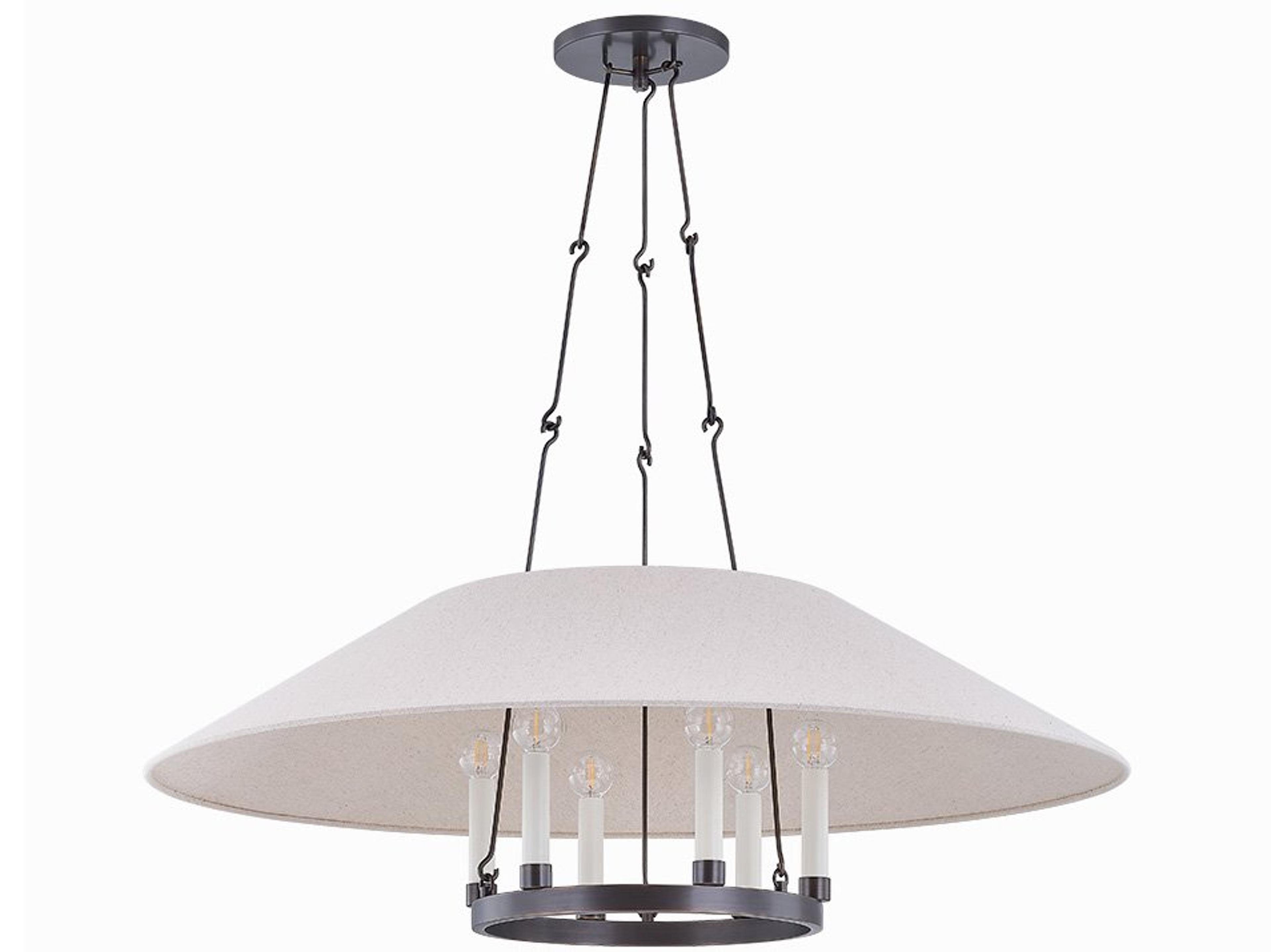 Troy Lighting Archive 6-Light Bronze Candelabra Chandelier