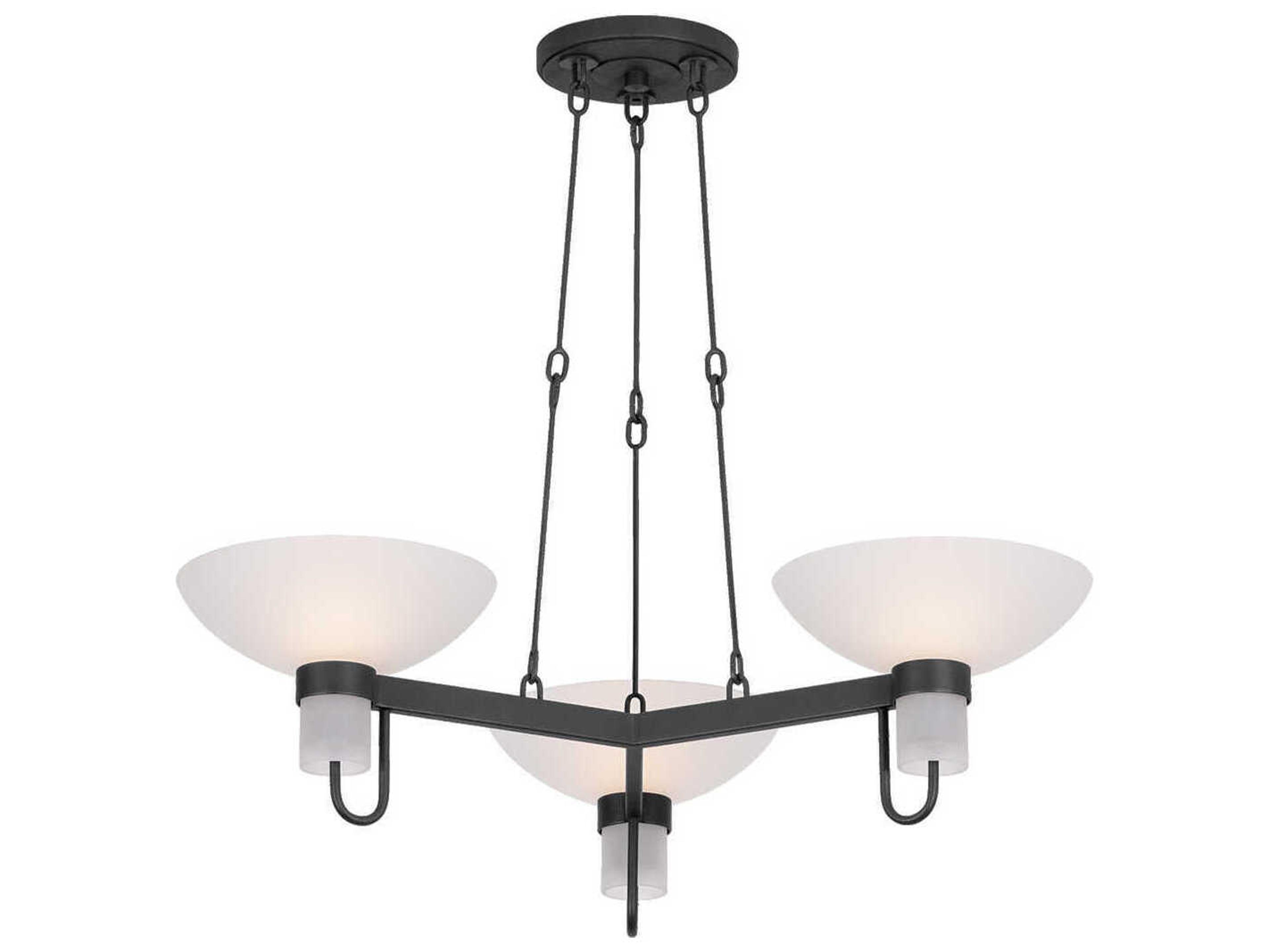 Troy Lighting Arturo 3-Light Textured Bronze Black Bowl Chandelier