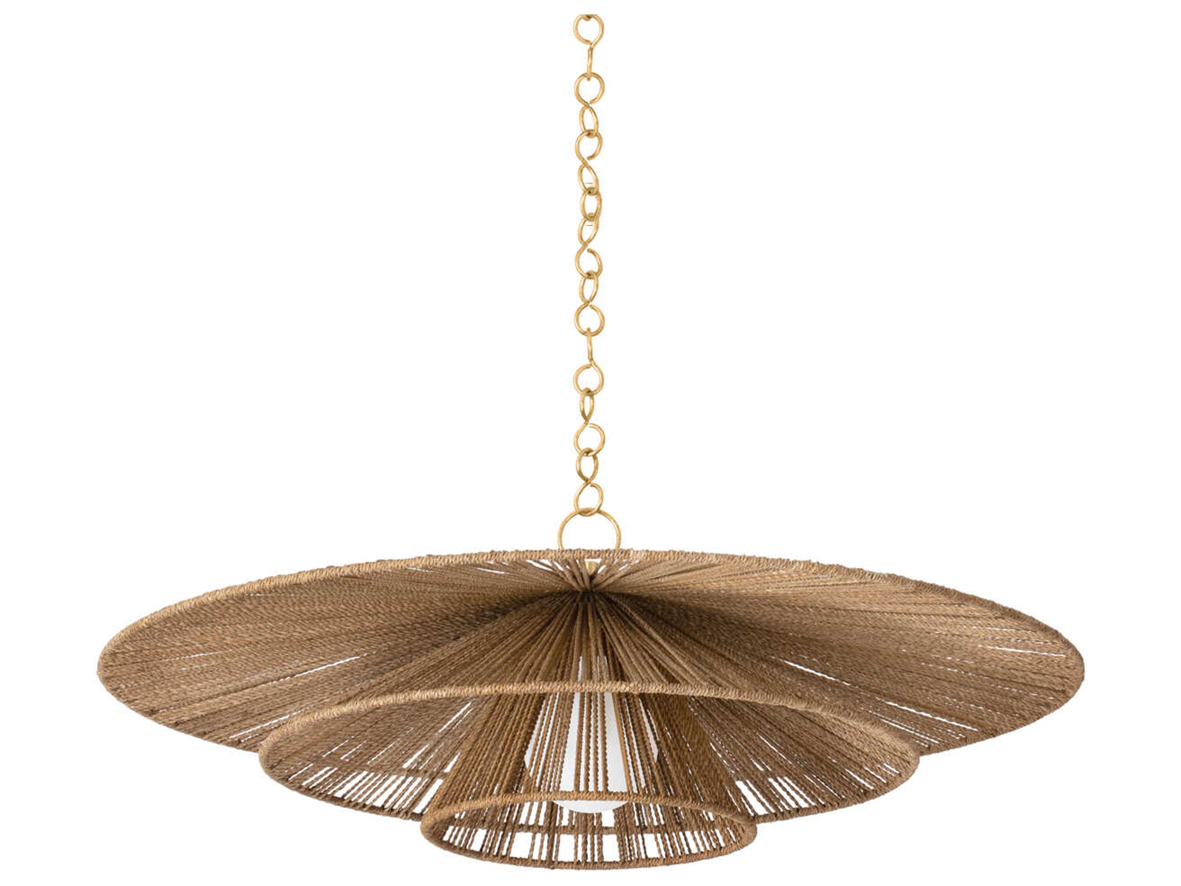 Troy Lighting Levan 1-Light Vintage Gold Leaf Silver Tiered Pendant