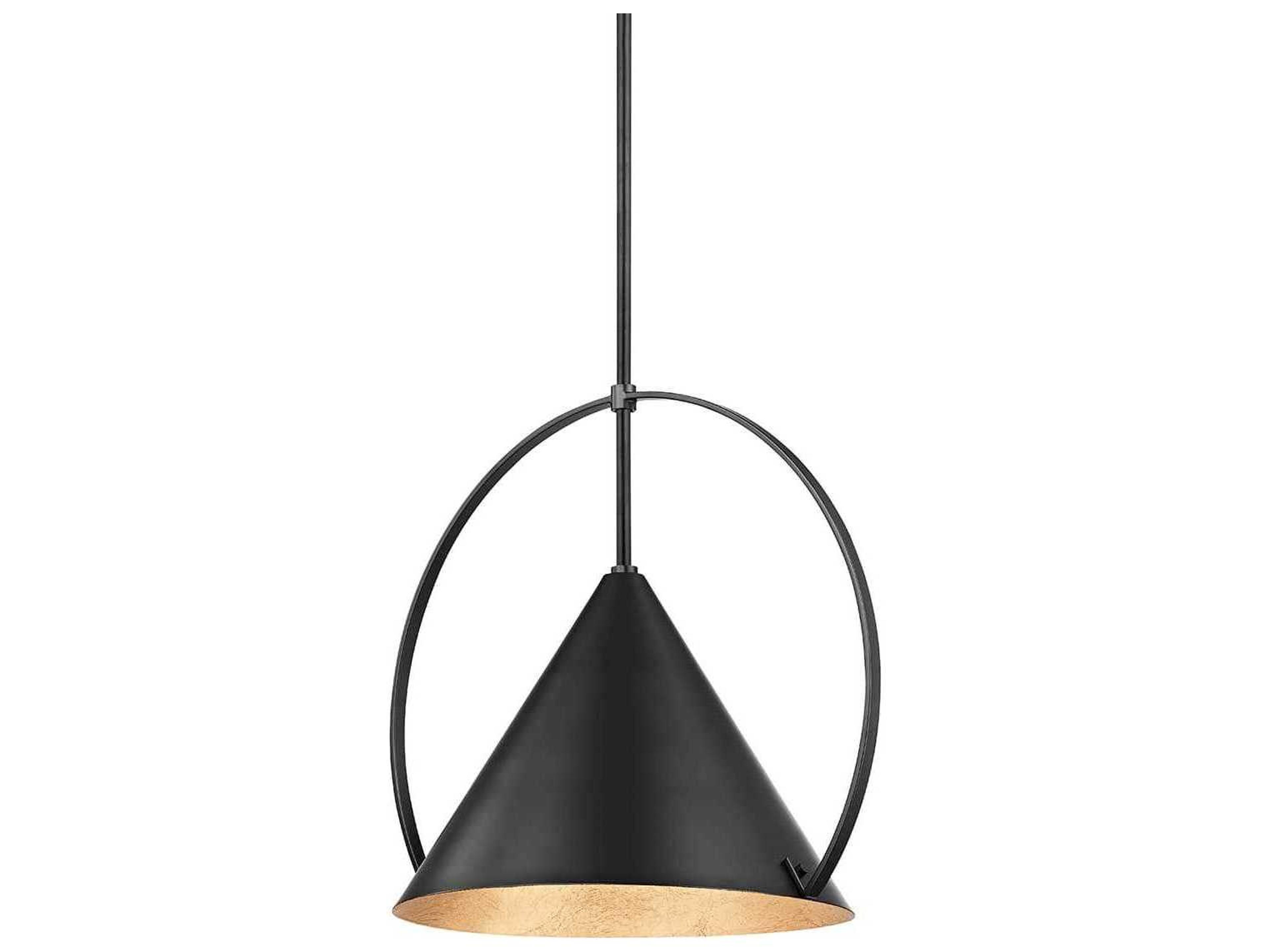 Troy Lighting Mari 1-Light Black Gold Pendant