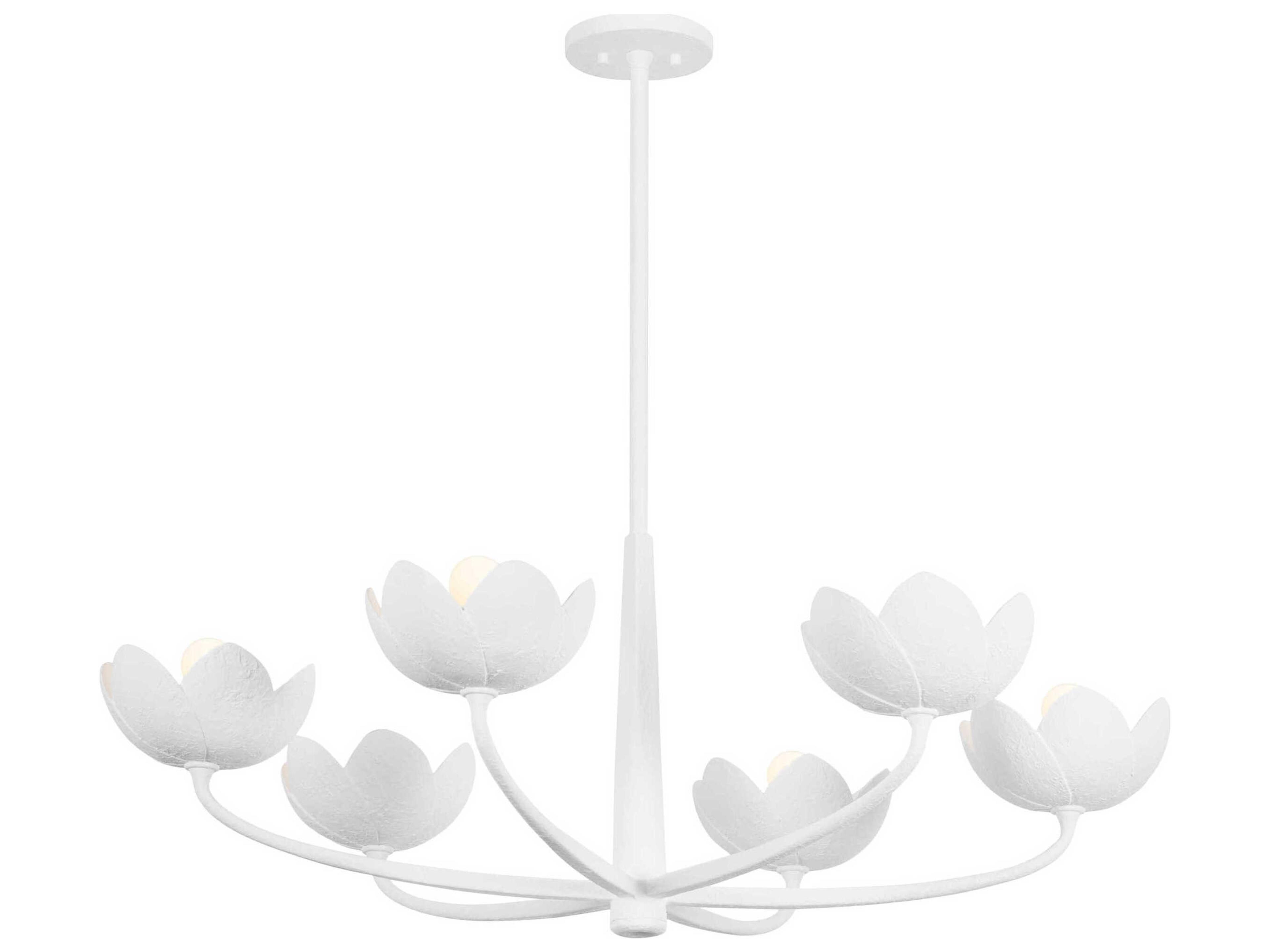Troy Lighting Arcata 6-Light Gesso White Chandelier