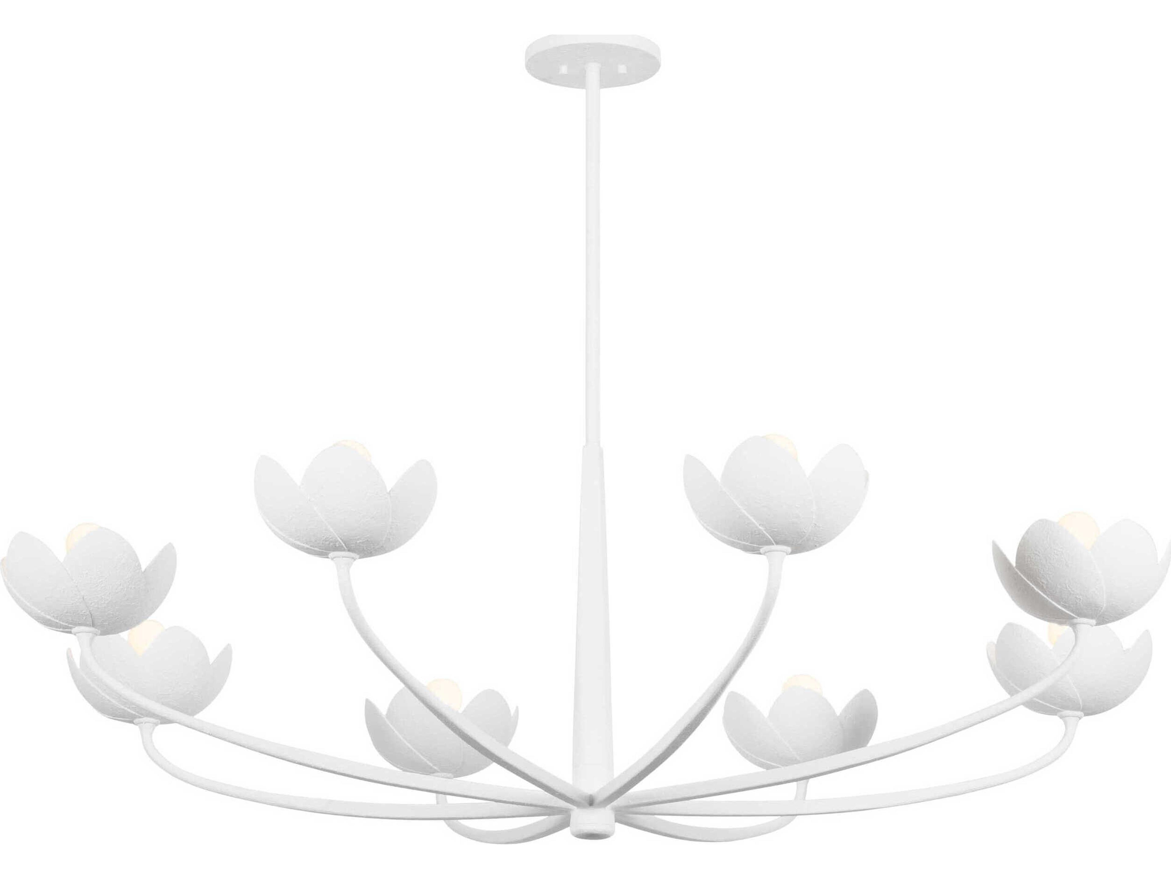 Troy Lighting Arcata 8-Light Gesso White Chandelier