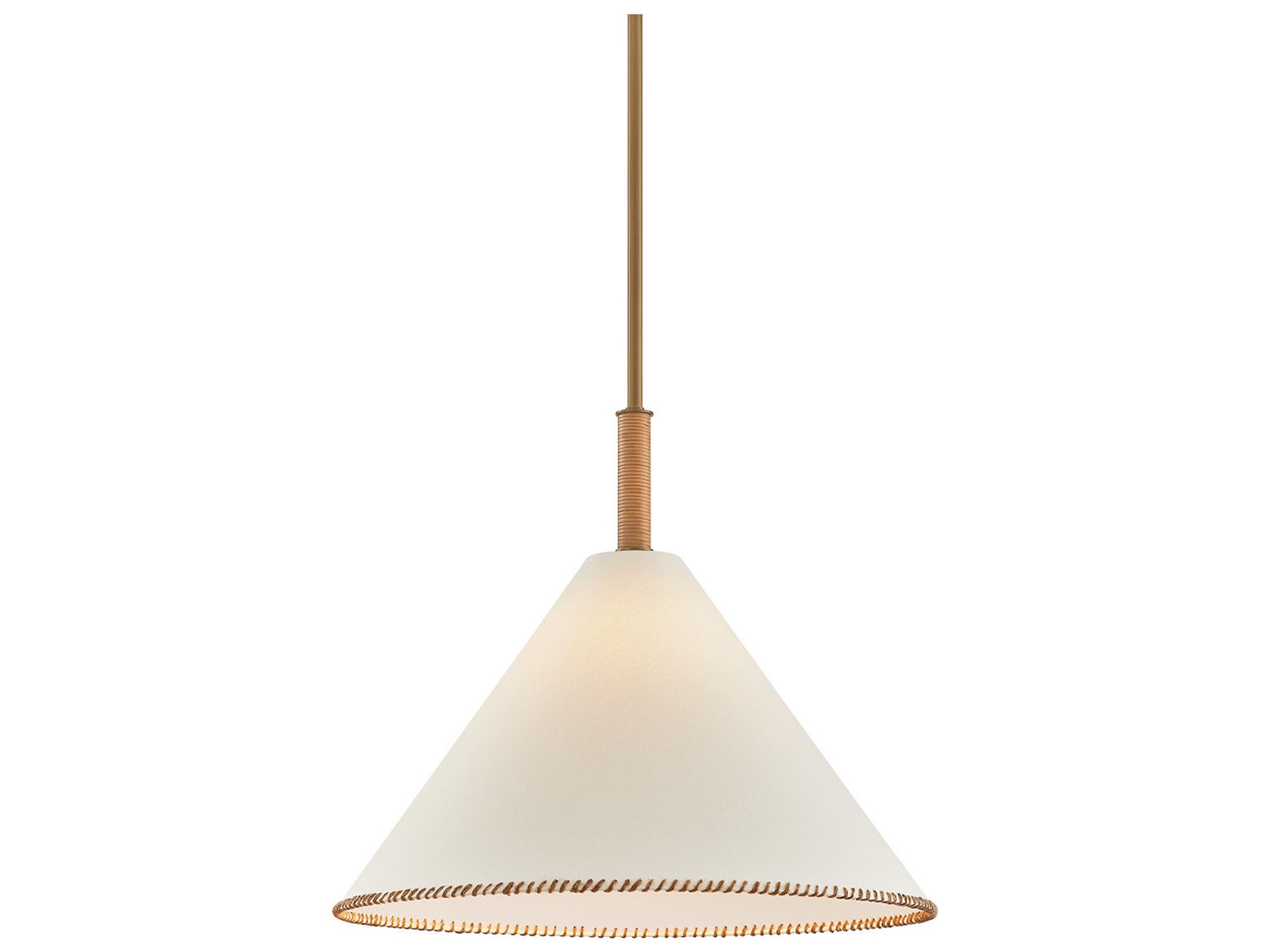 Troy Lighting Stoney 1-Light Patina Brass Pendant