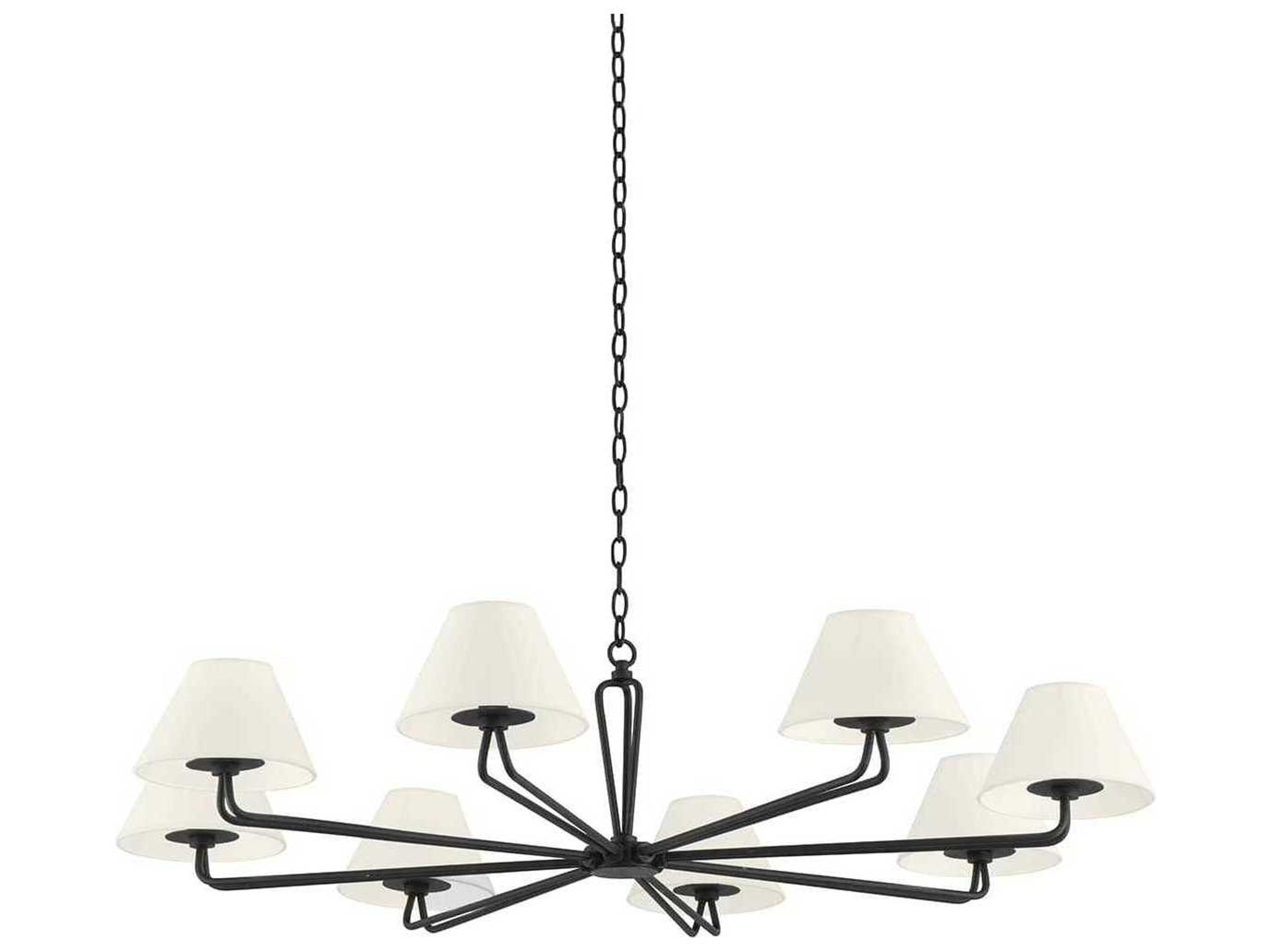 Troy Lighting Ozias 8-Light Black Candelabra Empire Chandelier