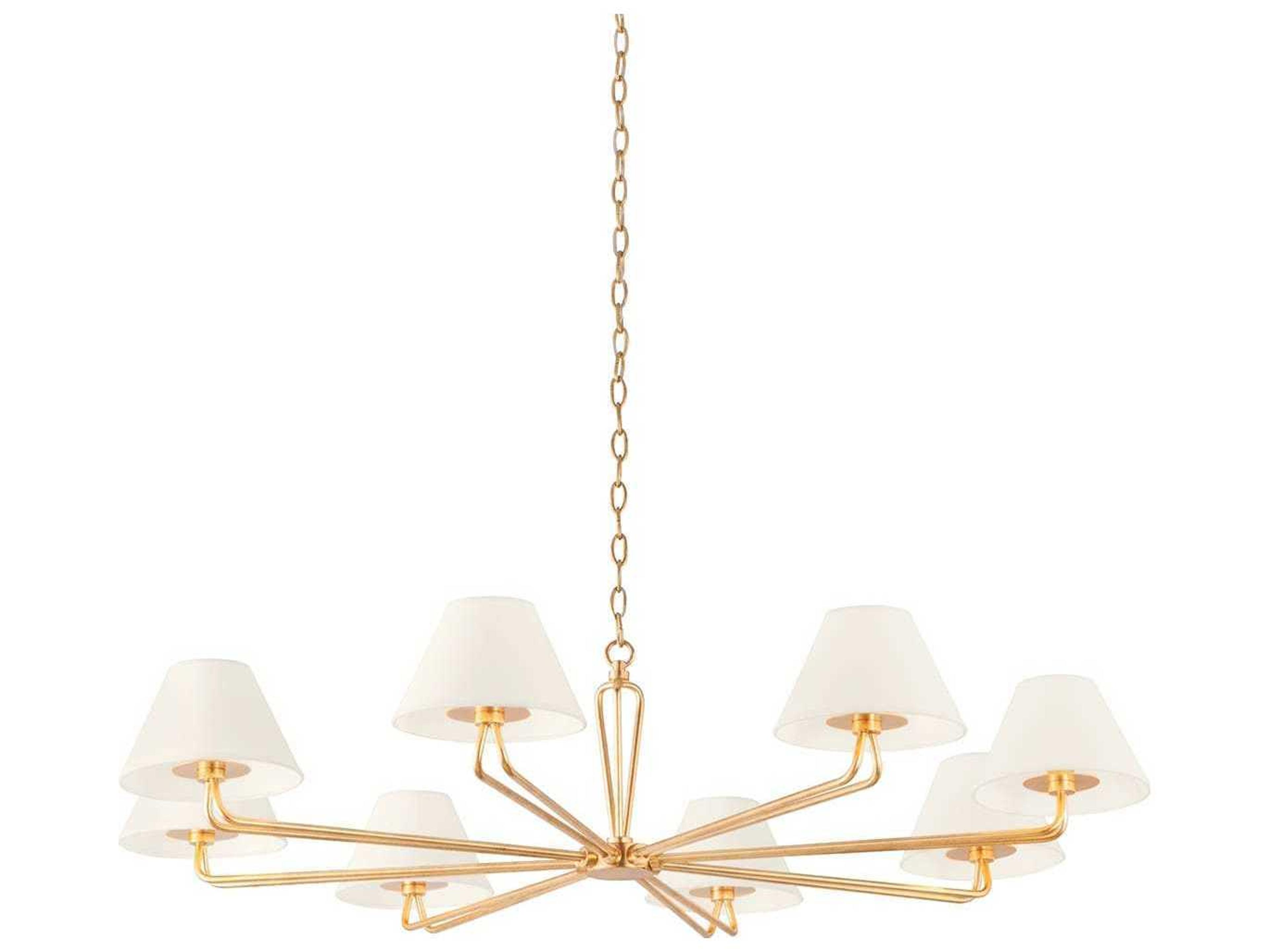Troy Lighting Ozias 8-Light Gold Candelabra Empire Chandelier