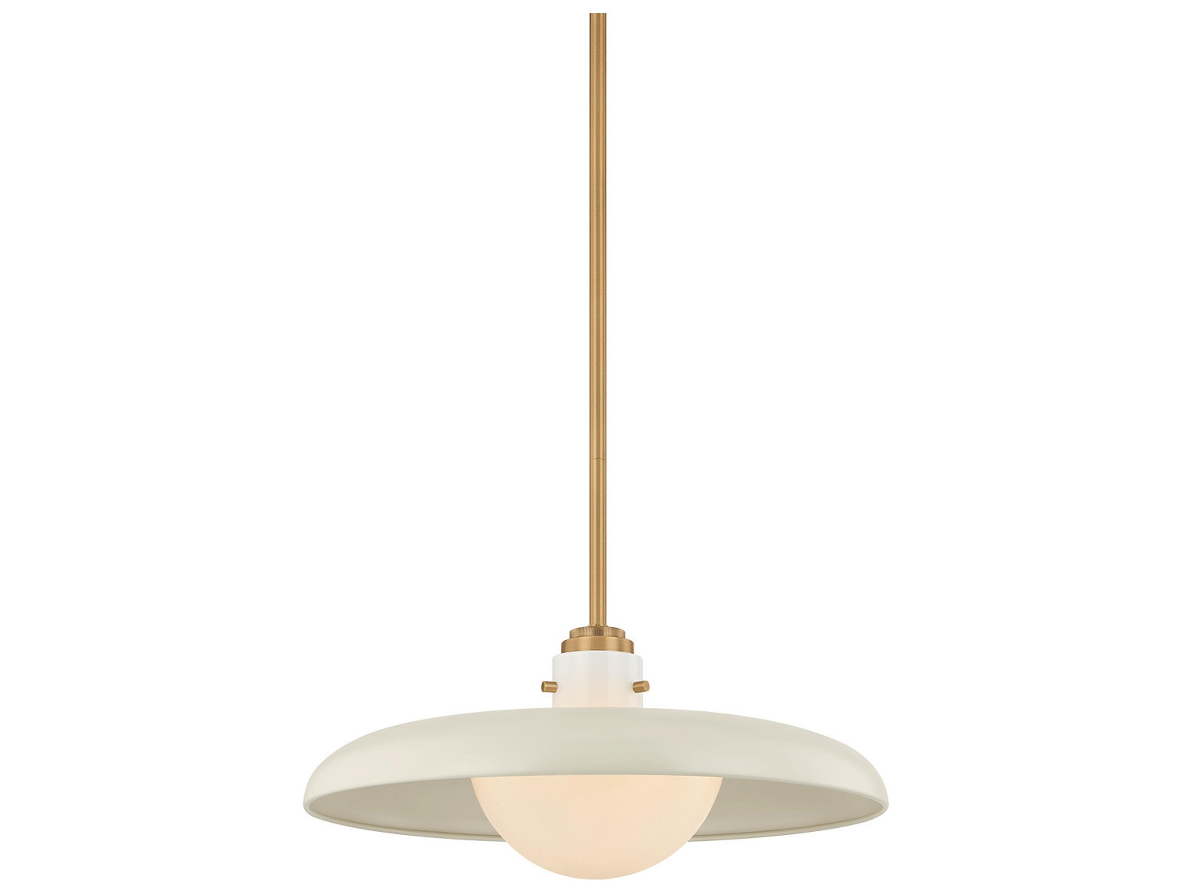Troy Lighting Gustavo 1-Light Off White Bowl Round Pendant