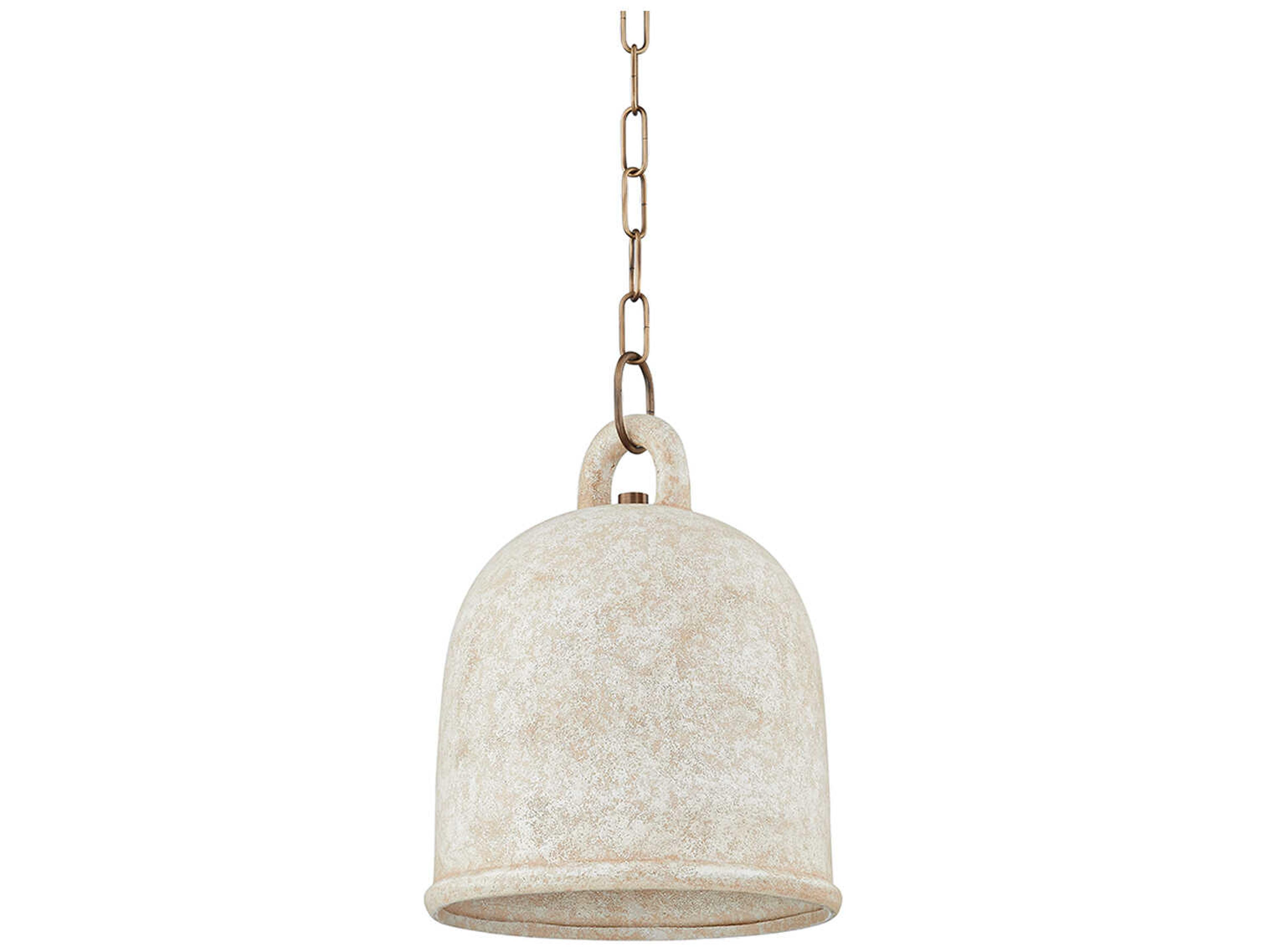 Troy Lighting Relic 1-Light Patina Brass Bell Mini Pendant