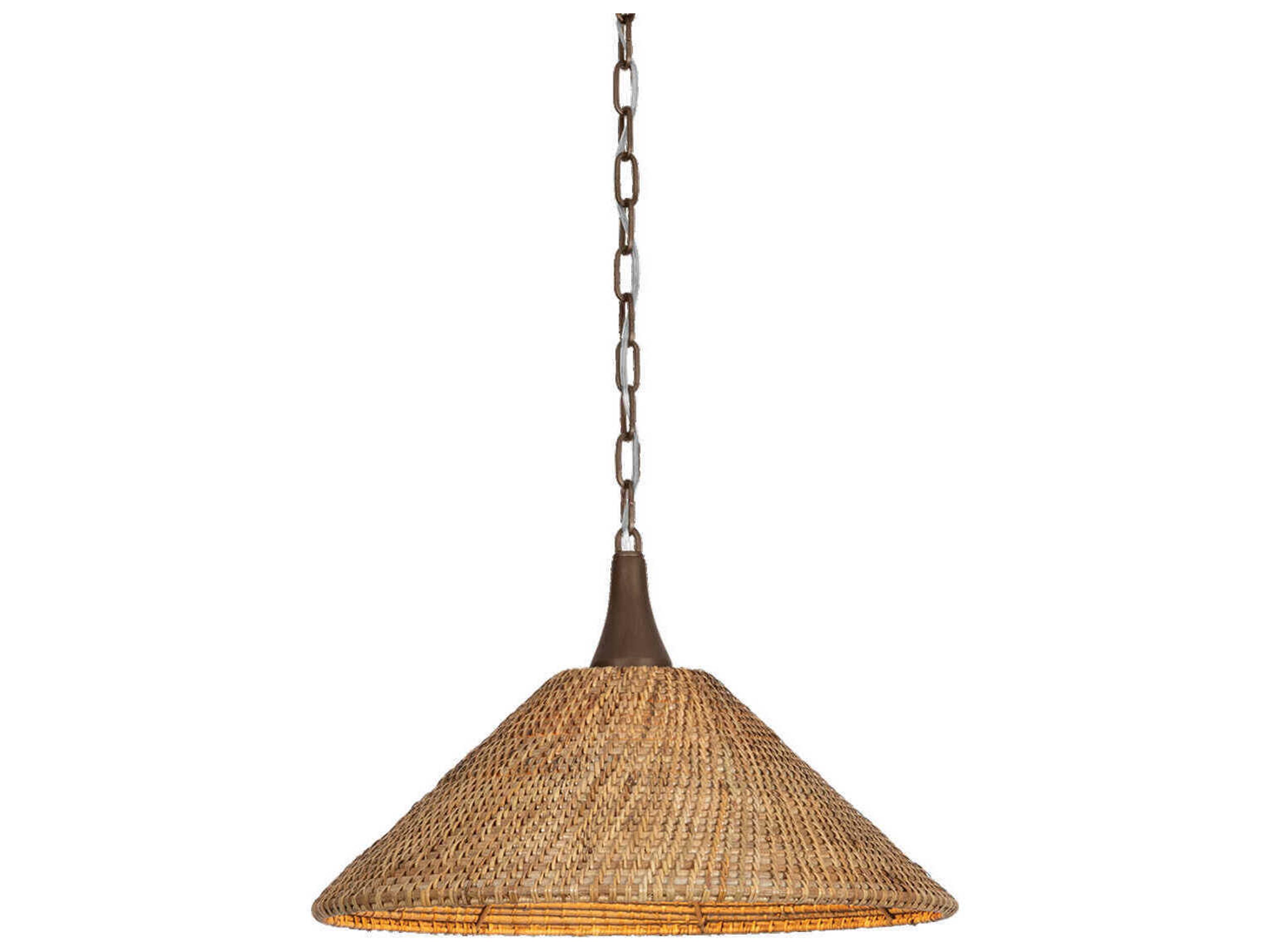 Troy Lighting Kenzo 1-Light Bronze Leaf Brown Pendant